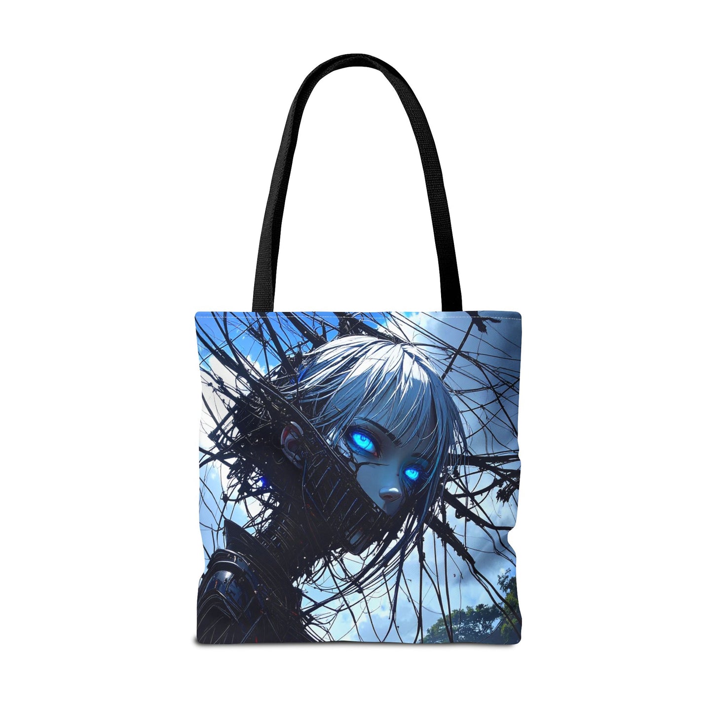 Futuristic Anime Tote Bag, Stylish Carry-All, Art Lover Gift, Unique Graphic Design Tote, Everyday Use Bag, Perfect for Shopping