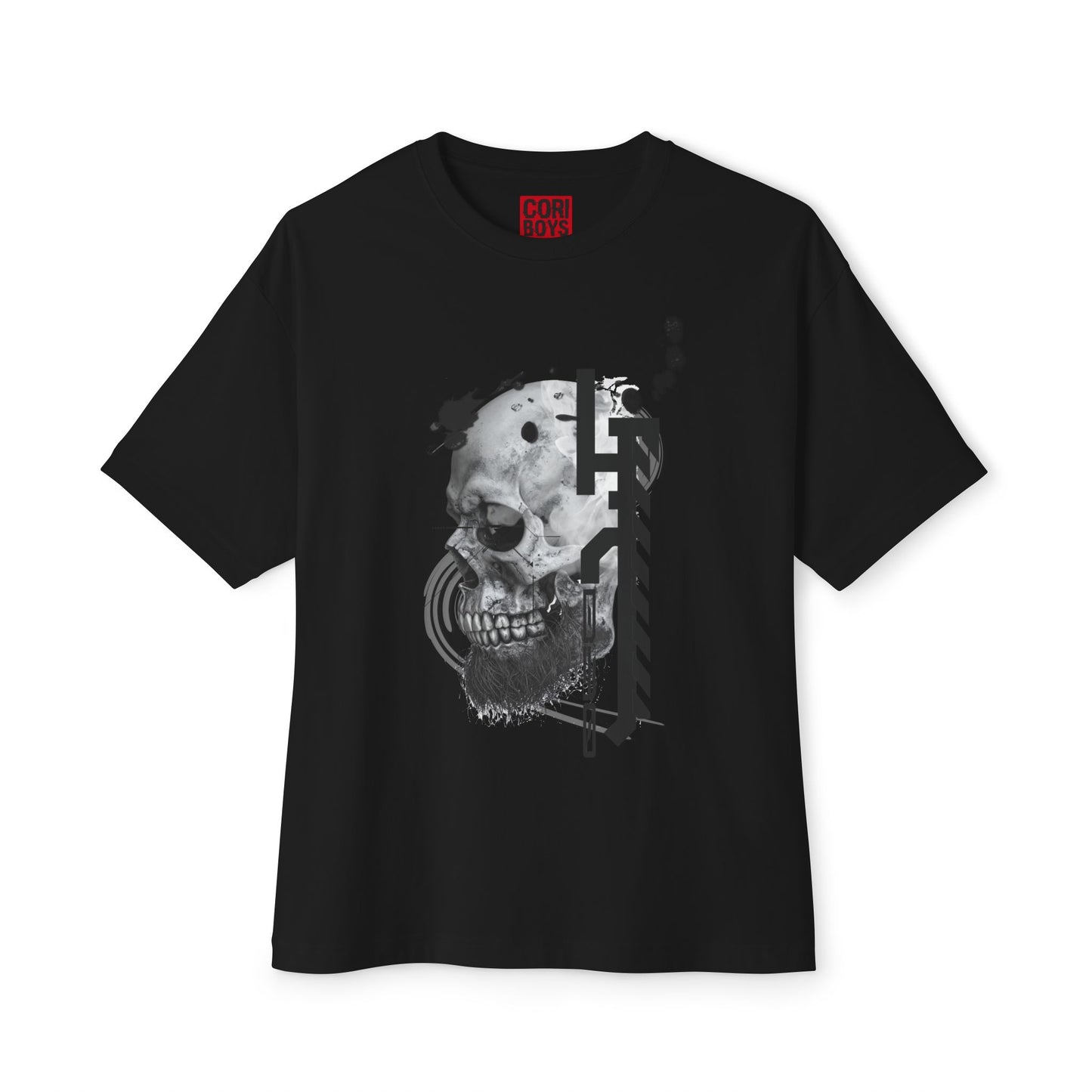 Gothic Skull Oversized Tee, Unisex Graphic T-Shirt, Edgy Streetwear Top, Alternative Fashion Apparel, Casual Wear for Events