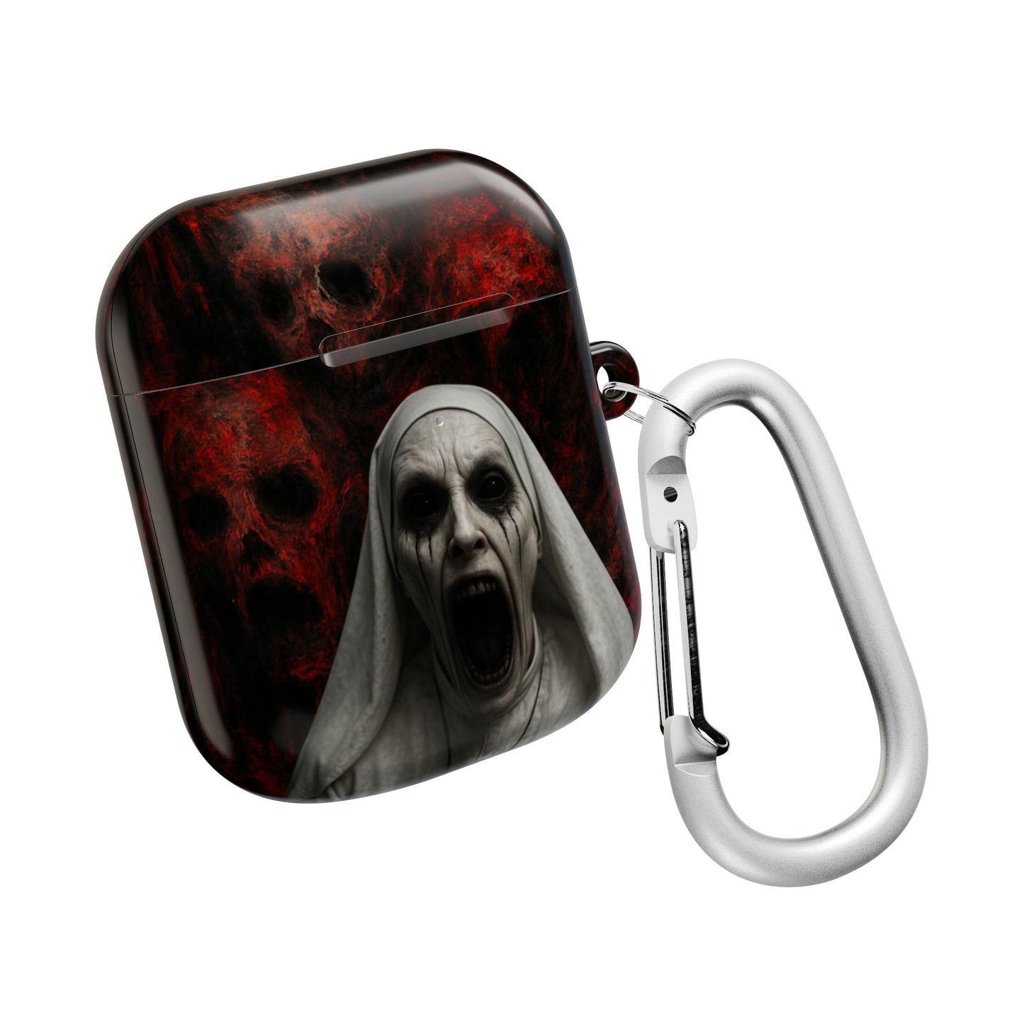 Horror-Themed AirPod Case, Spooky Earbud Cover, Unique Gift for Halloween, Gothic Design, Perfect for Music Lovers