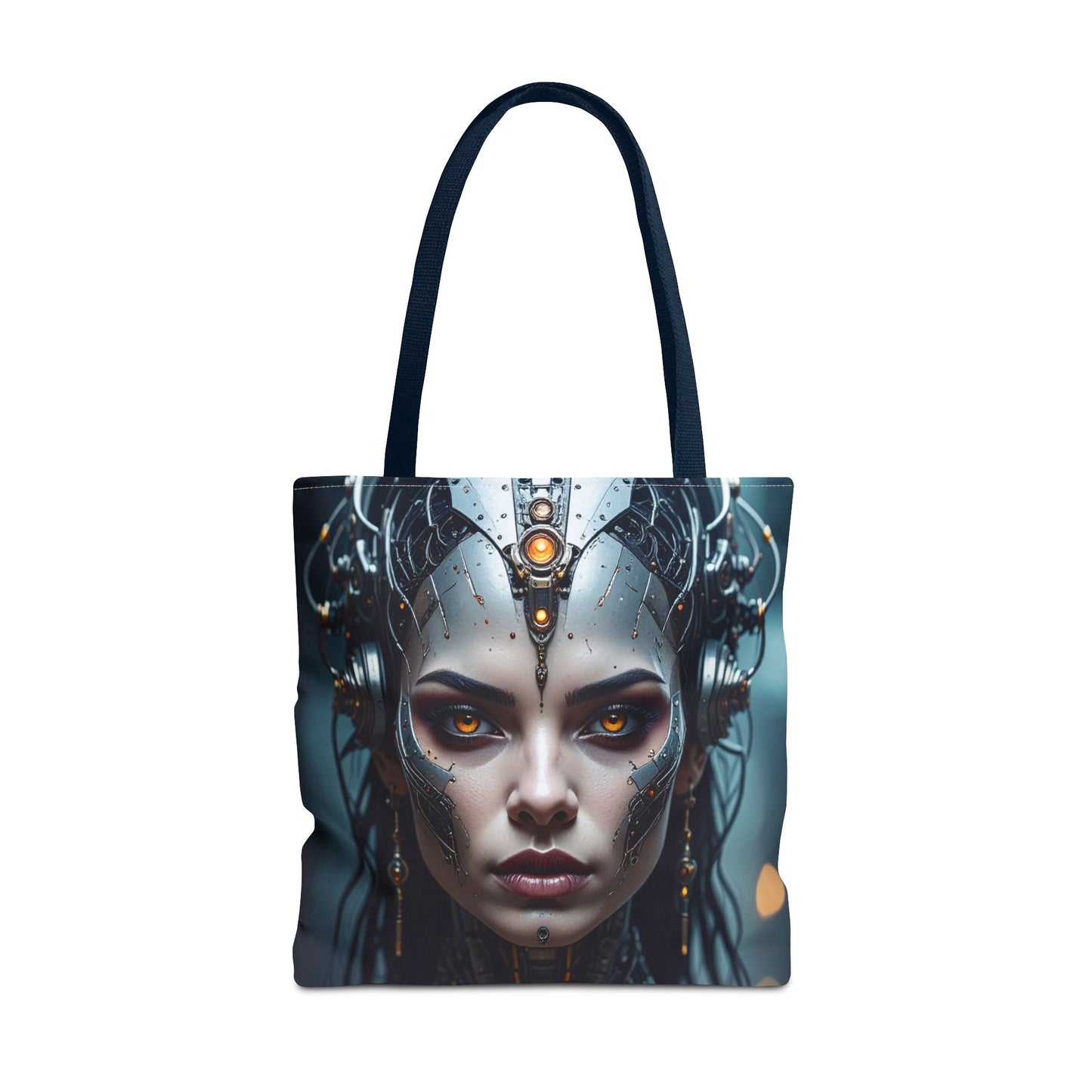 Futuristic Art Tote Bag, Cyberpunk Purse, Unique Shopping Bag, Sci-Fi Style Handbag, Statement Accessory for Geeks