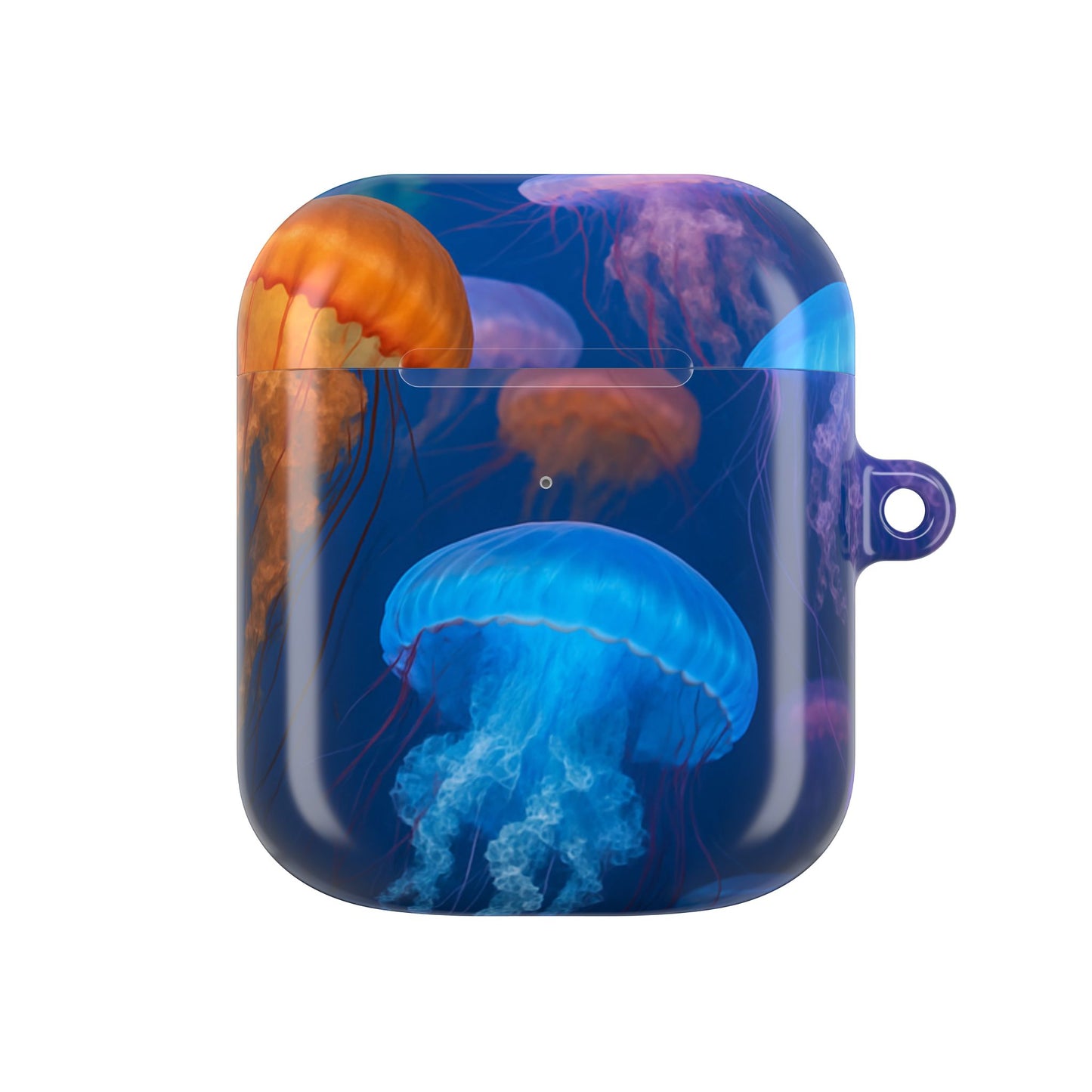 Vibrant Jellyfish AirPod Case, Ocean-Themed Accessory, Colorful AirPod Cover, Unique Gift for Ocean Lovers, Underwater Aesthetic