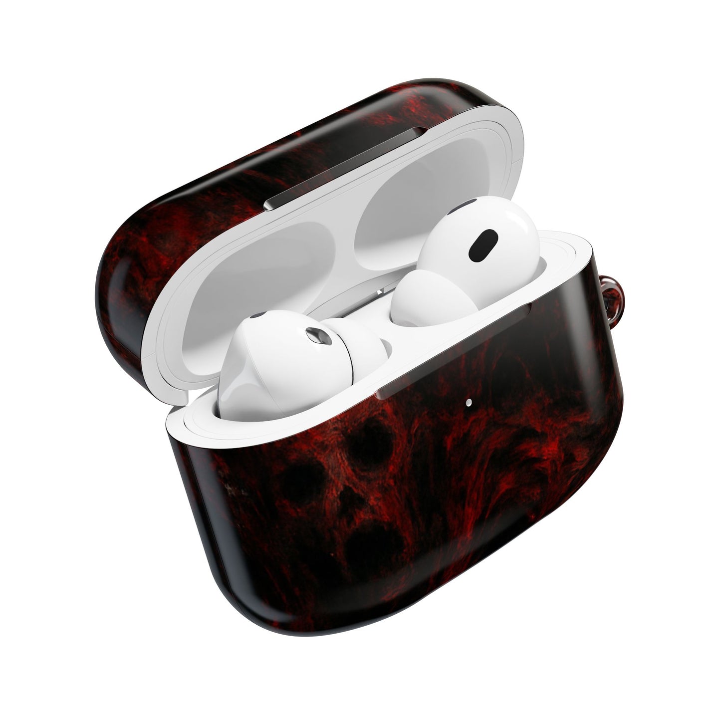 Stylish AirPod Cases with a Bold Red Marble Design, Unique Accessories for Music Lovers, Perfect Gift for Teens, Great for Holidays