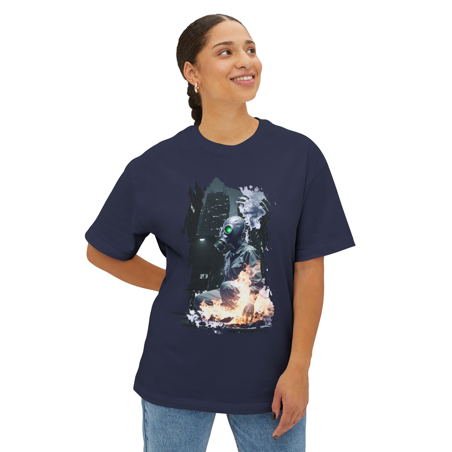 Cool Graffiti Monster Tee, Unisex Boxy T-Shirt, Streetwear Fashion, Graphic Tee, Unique Urban Style