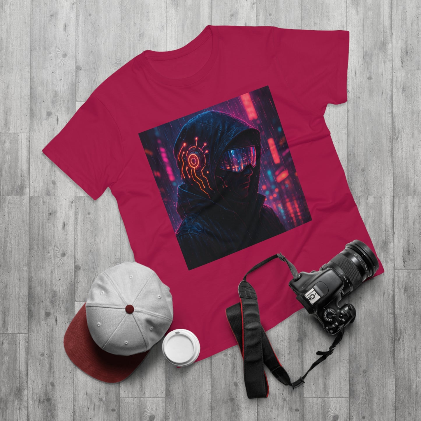Cyberpunk Graphic Tee for Men & Women, Futuristic Streetwear, Perfect Gift for Gamers, Casual Wear for Tech Enthusiasts, Urban Style T-Shirt