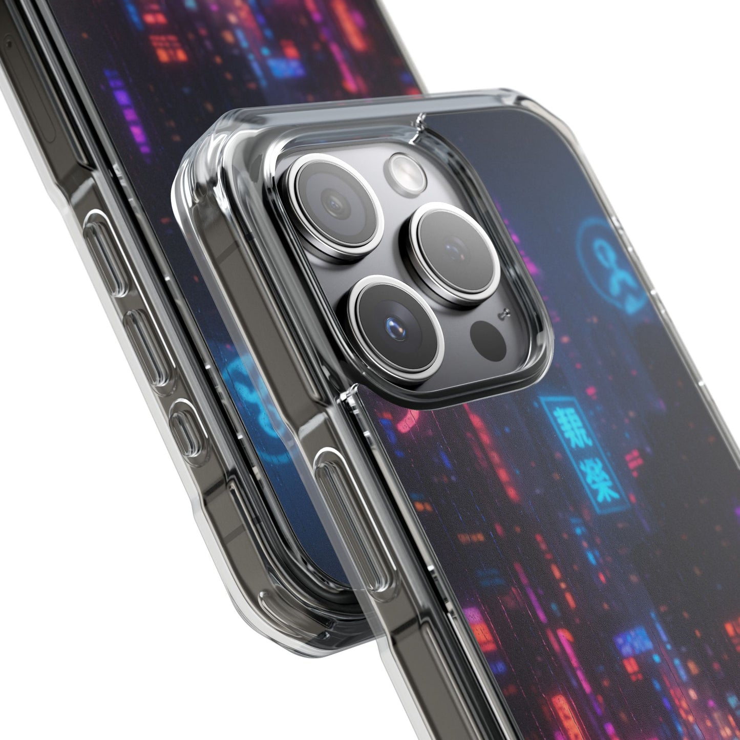 Neon City Phone Case - Magnetic Clear Impact Cases, Customizable Phone Cover, Gifts for Tech Lovers, Stylish Protection, Modern Design