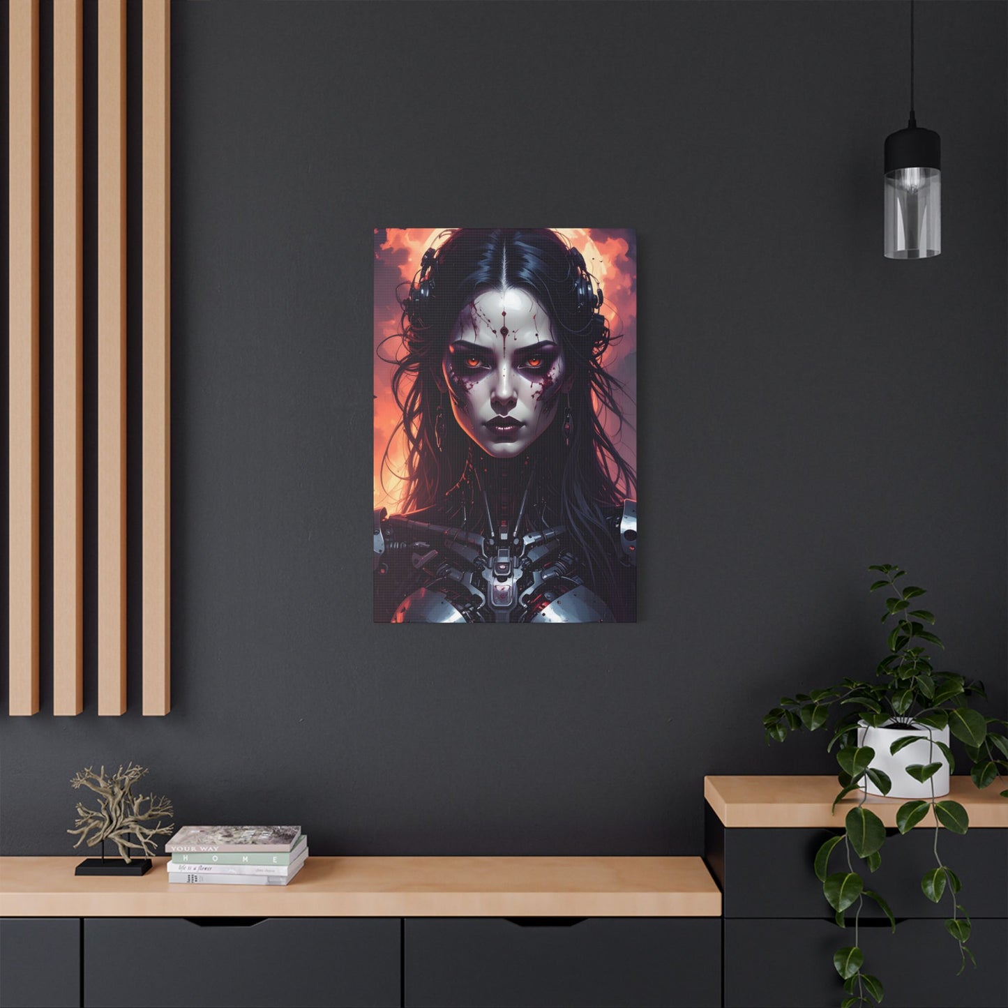 Gothic Art Canvas Print, Dark Wall Decor, Modern Home Art, Unique Gift for Halloween, Edgy Aesthetic Room Decor, Unusual Wall Art