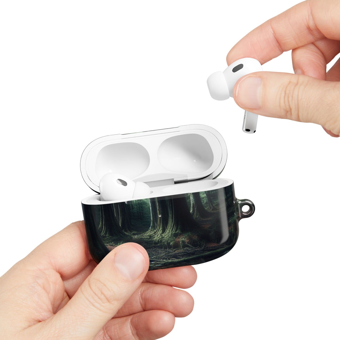Nature-Inspired AirPod Cases, Forest Style Protective Cover, Eco-Friendly Gift for Nature Lovers, Tech Accessory for Travel