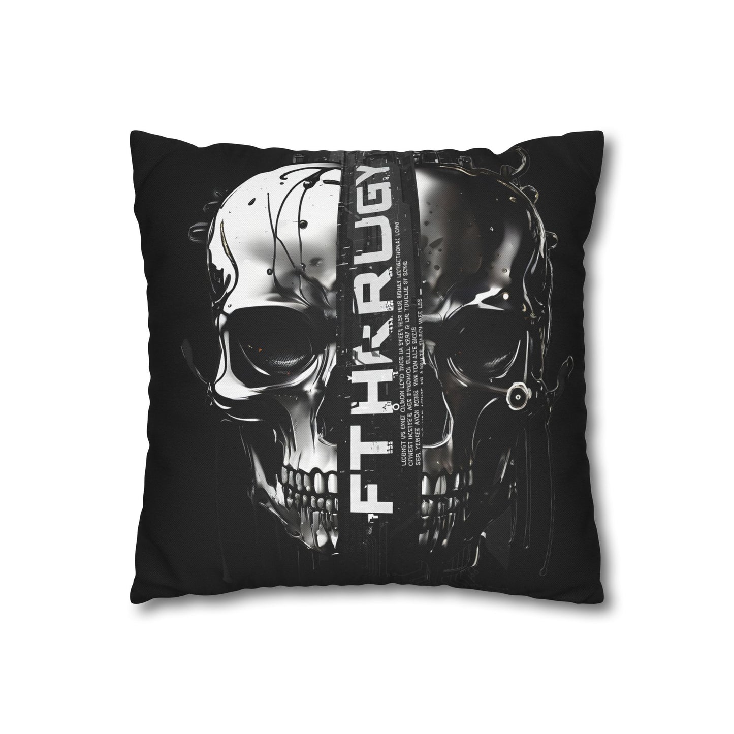 Gothic Skull Pillowcase - Edgy Home Decor, Alternative Gift, Bedroom Accent, Halloween Decor, Boho Pillow Cover