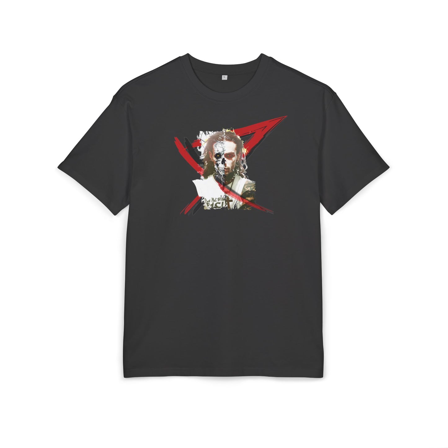 Unisex Heavy Oversize Tee with Artistic Design, Casual T-Shirt, Graphic Tee for Art Lovers, Gift for Creative Friends, Trendy Streetwear