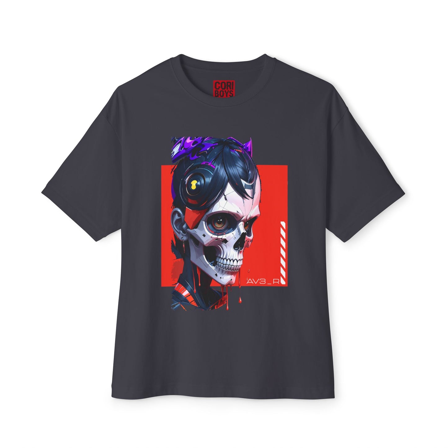 Edgy Oversized Tee with Skull Design, Streetwear Shirt for Art Lovers, Unisex Graphic Tee, Halloween Apparel, Trendy Casual Wear
