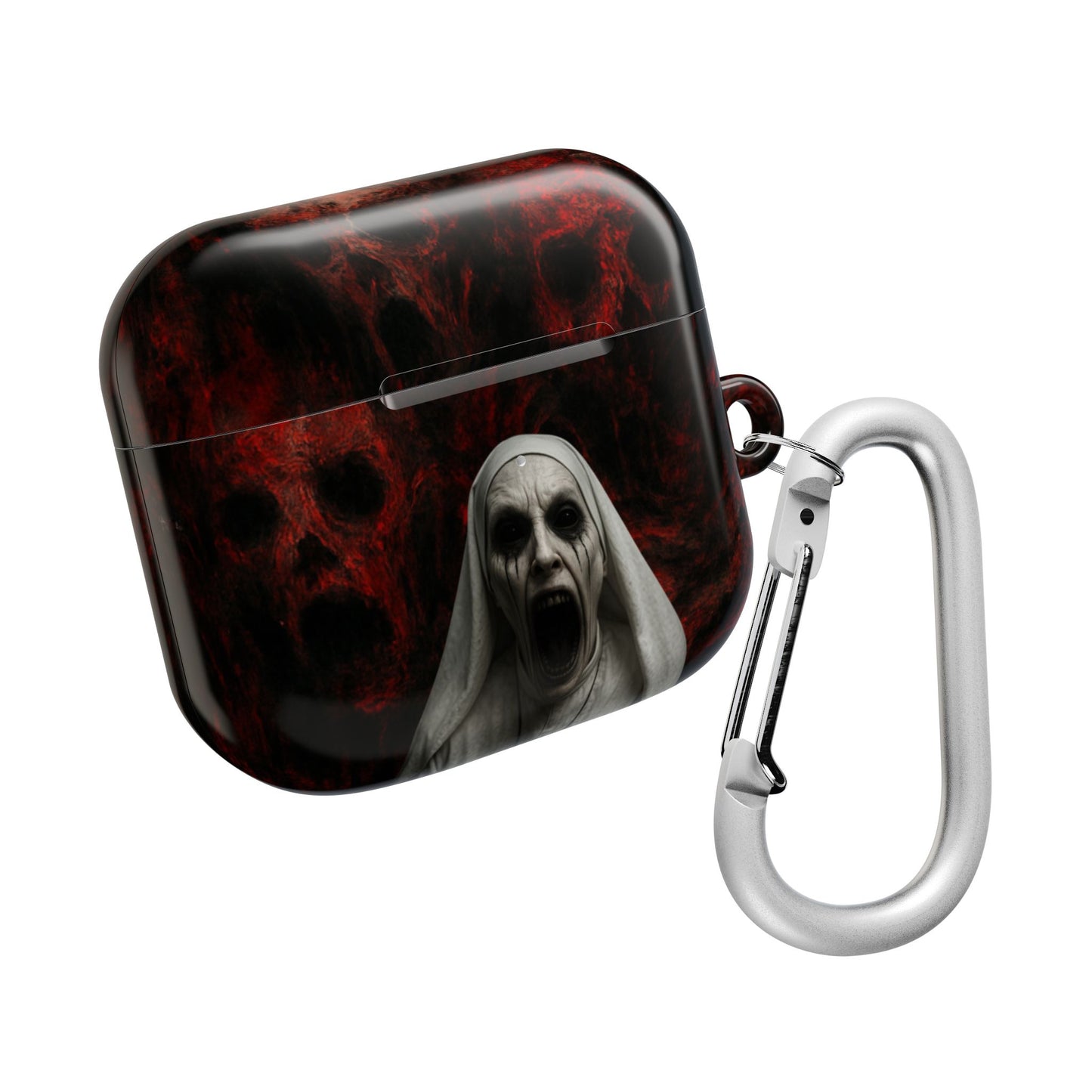 Horror-Themed AirPod Case, Spooky Earbud Cover, Unique Gift for Halloween, Gothic Design, Perfect for Music Lovers