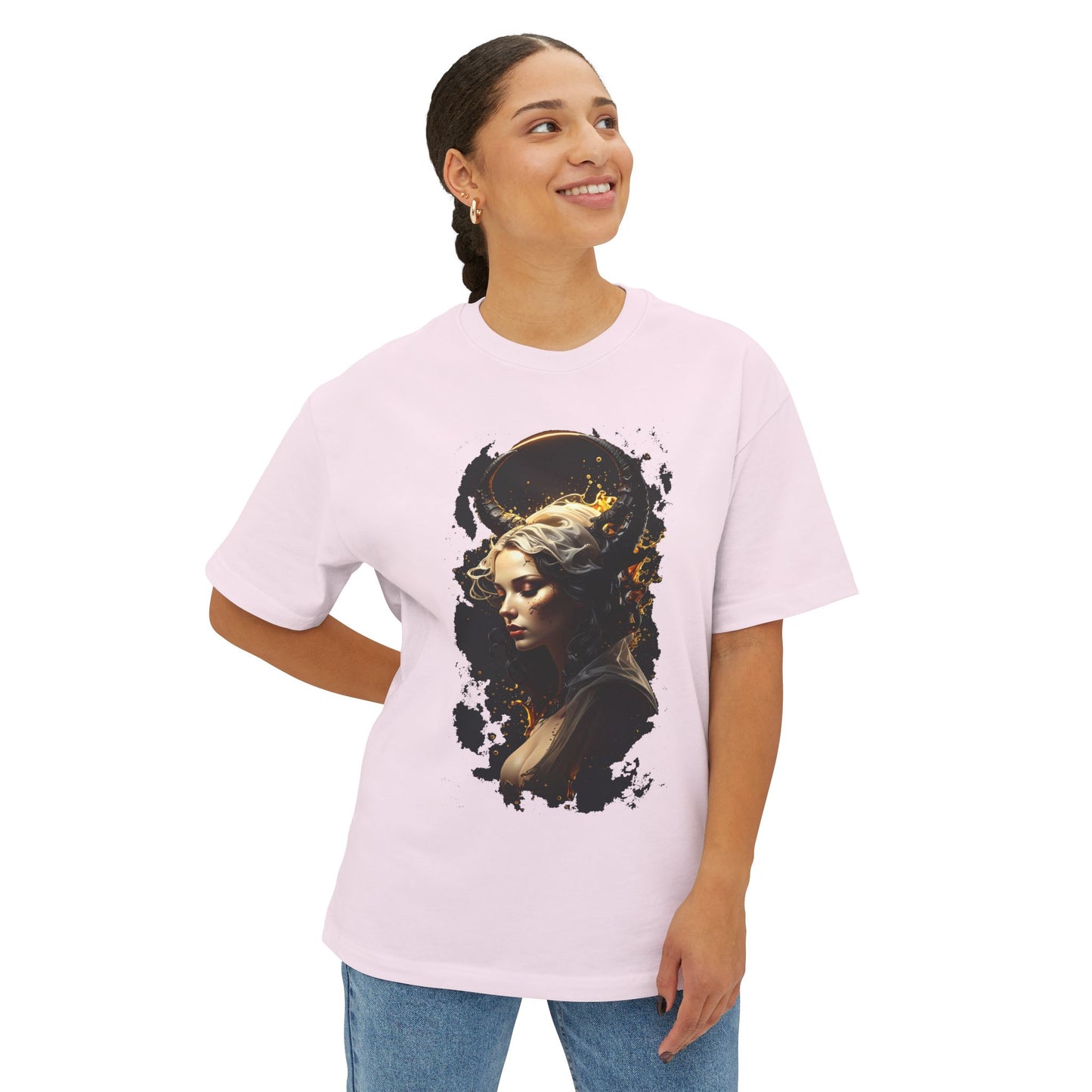 Artistic Oversized Tee with Abstract Portrait, Unisex Graphic Tee, Casual Streetwear, Perfect Gift for Art Lovers, Unique Summer Shirt