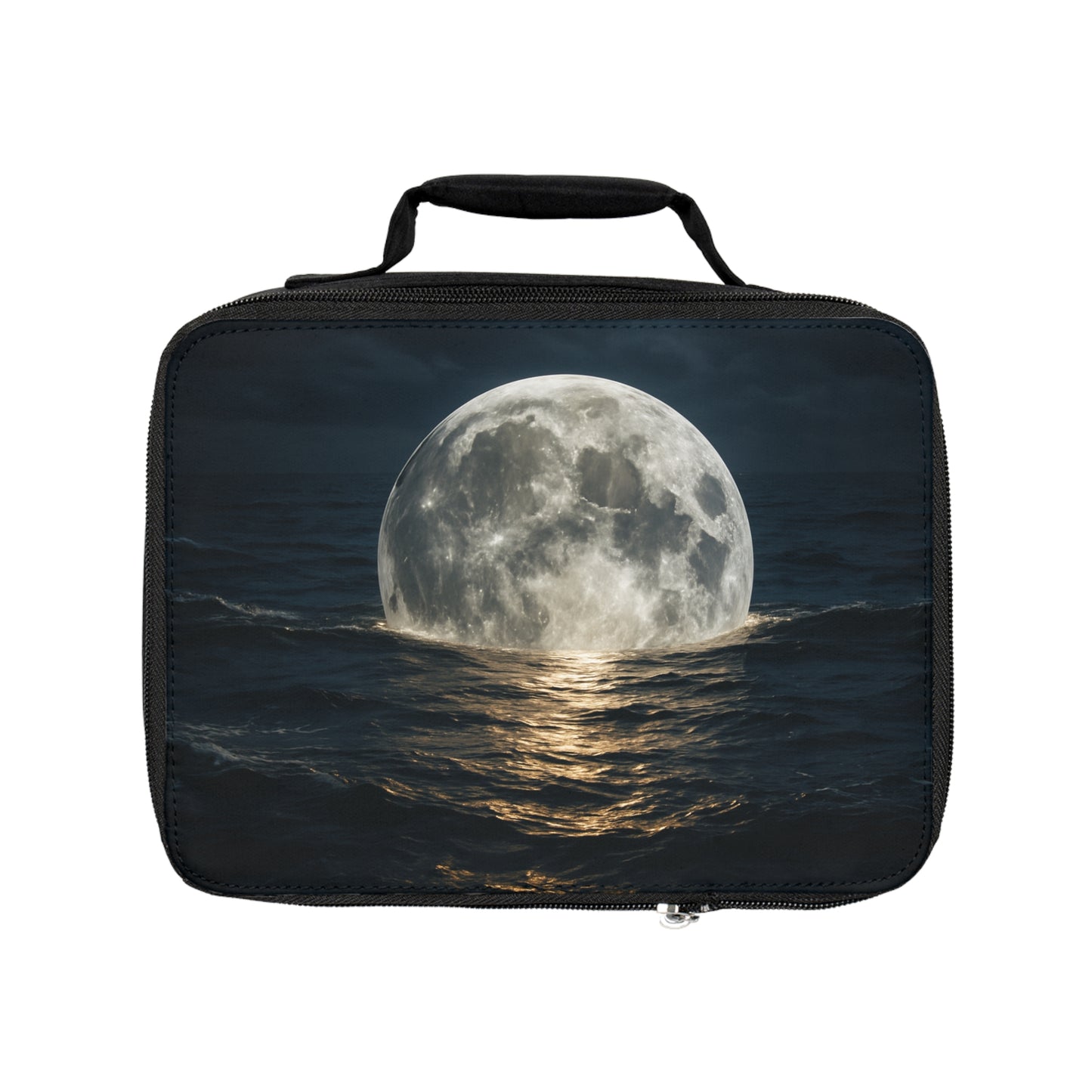 Stylish Moonlit Lunch Bag – Insulated Tote for School, Work, Picnics, Outdoor Adventures, Gift for Space Lovers