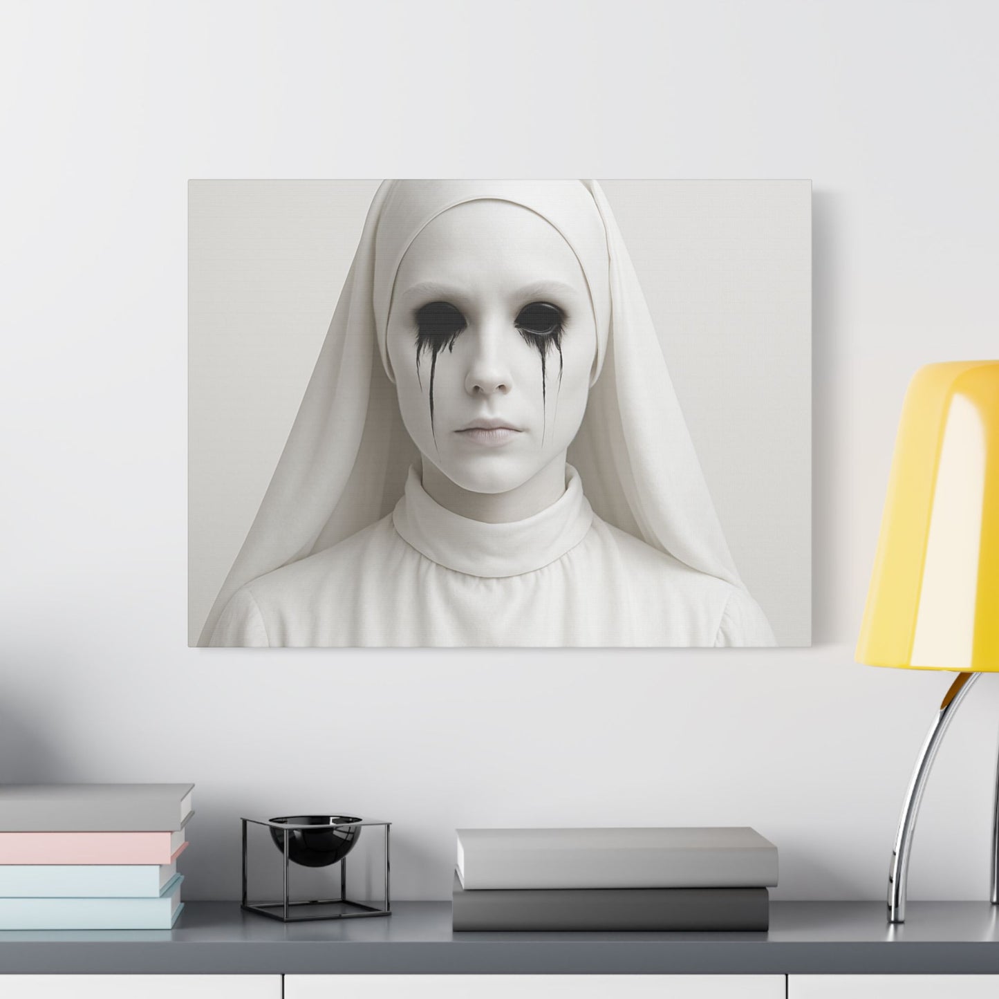 Eerie Art Canvas Print, Creepy Home Decor, Gothic Wall Art, Haunted House Decoration, Dark Aesthetic Gift