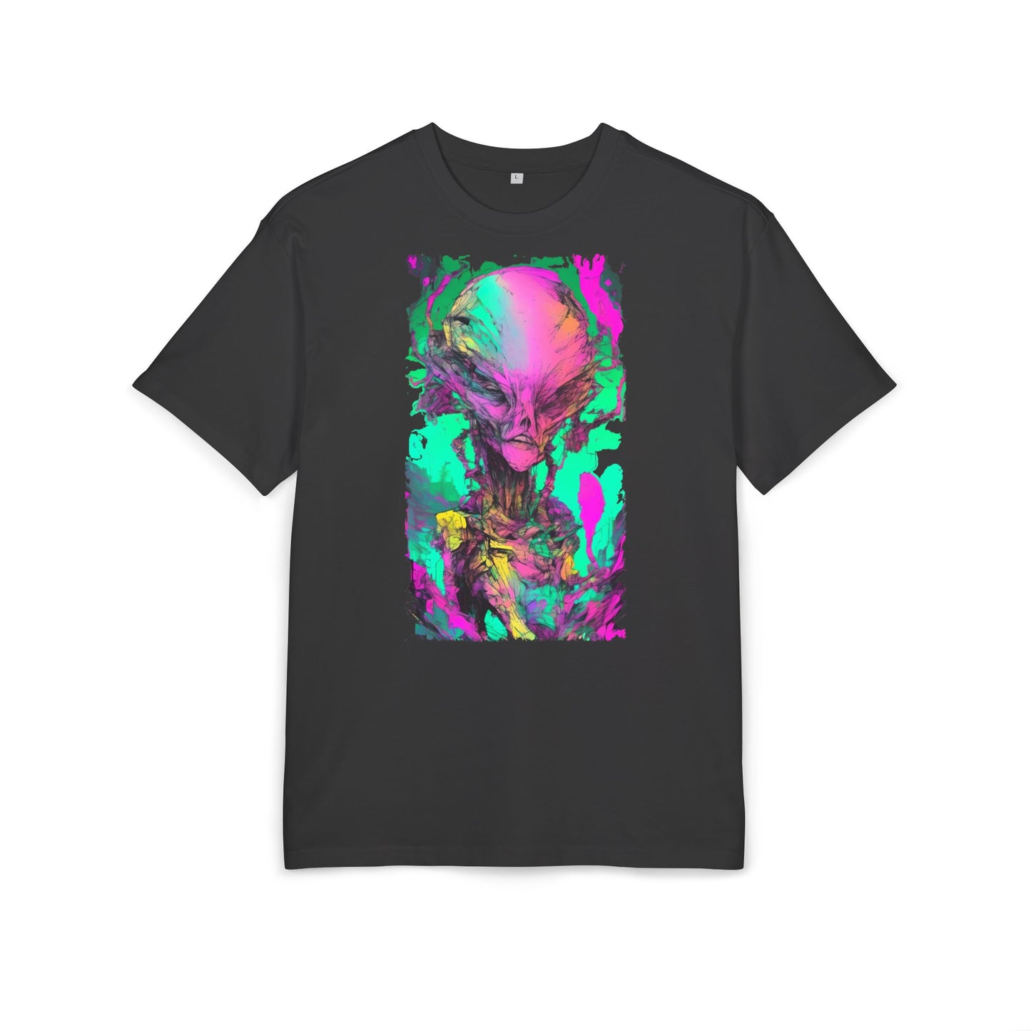 Alien Art Unisex Oversize Tee, Graphic Tee, Casual Style, Streetwear, Unique Gift, Statement Piece