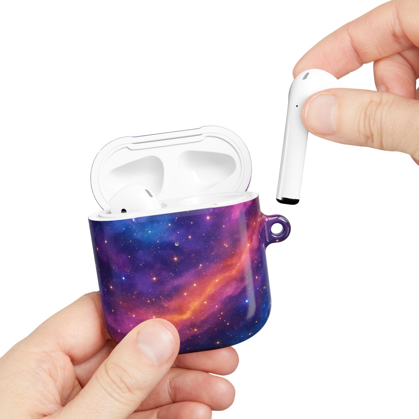 Cosmic Galaxy AirPod Cases, Stylish Protective Cover, Unique Gift for Music Lovers, Skincare & Makeup Accessory, Fun Space Theme