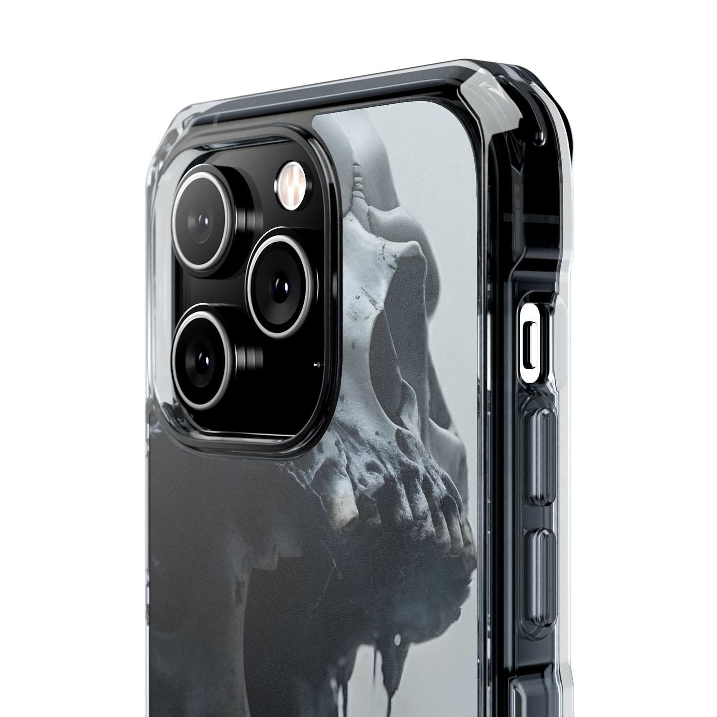 Unique Skull Design Magnetic Clear Impact Cases, Skull Phone Cases, Gothic Accessories, Halloween Gifts, Edgy Mobile Covers
