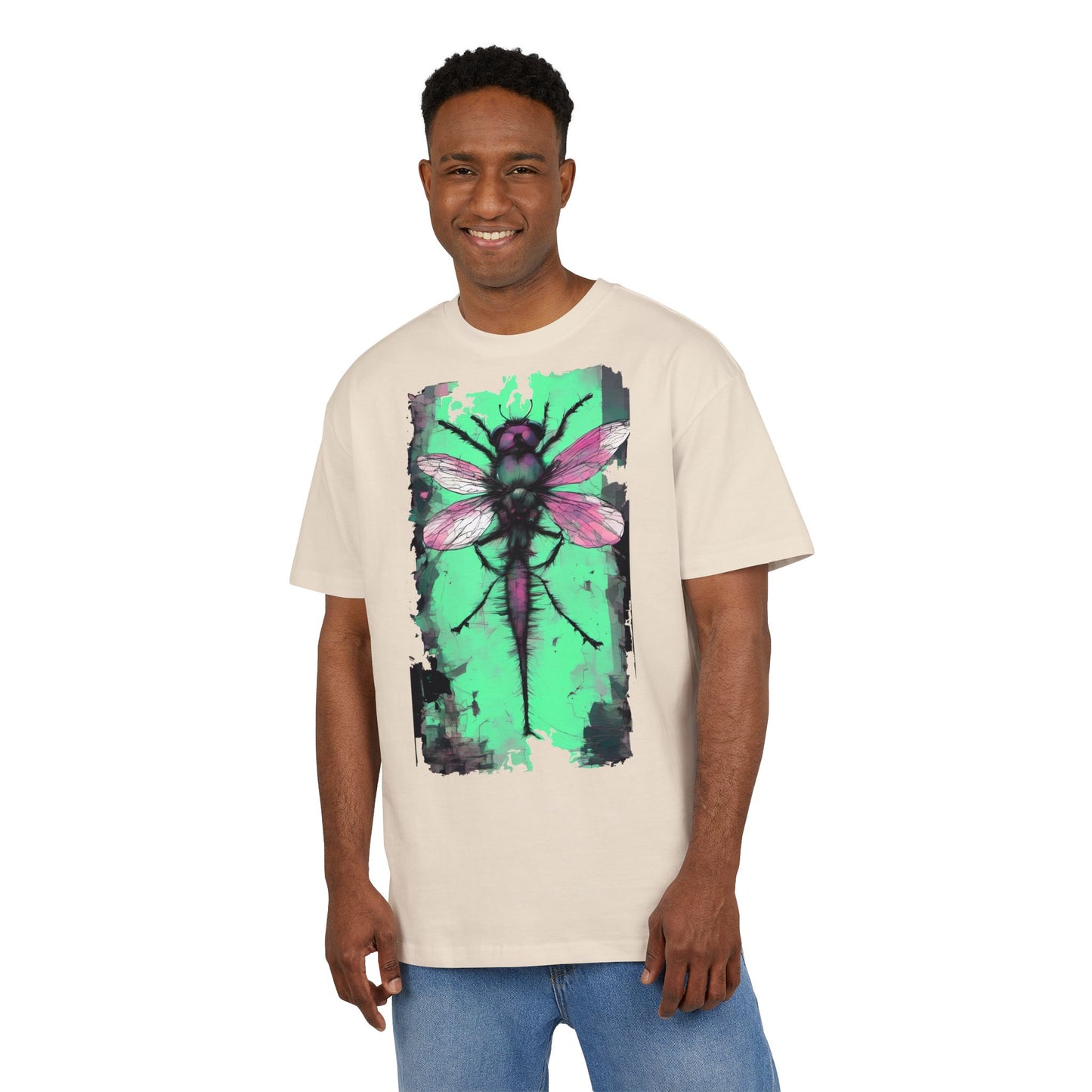 Botanical Dragonfly Tee - Nature-Inspired Unisex Oversized Shirt, Boho Style, Eco-Friendly Gift, Relaxed Summer Top, Unique Graphic Tee