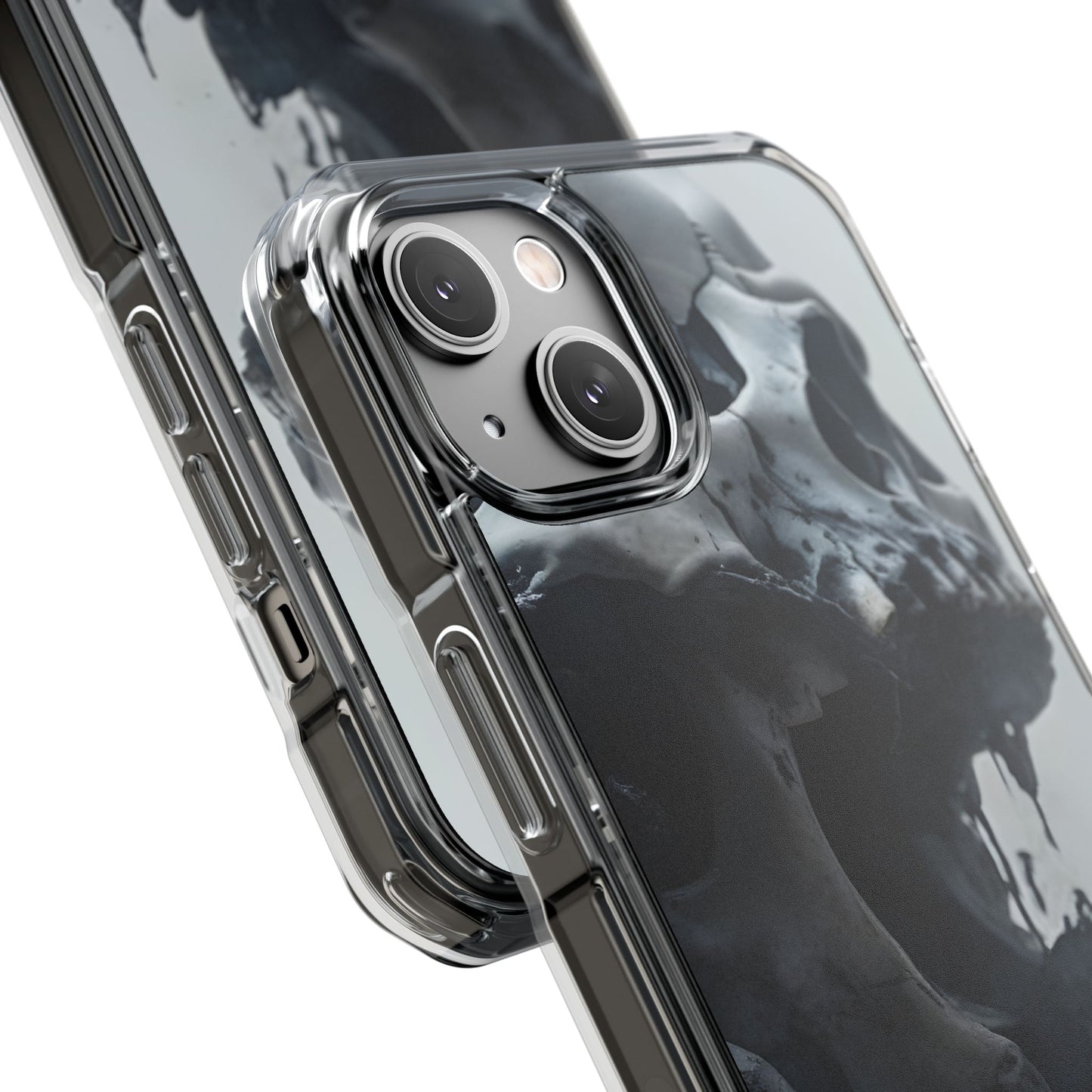 Unique Skull Design Magnetic Clear Impact Cases, Skull Phone Cases, Gothic Accessories, Halloween Gifts, Edgy Mobile Covers