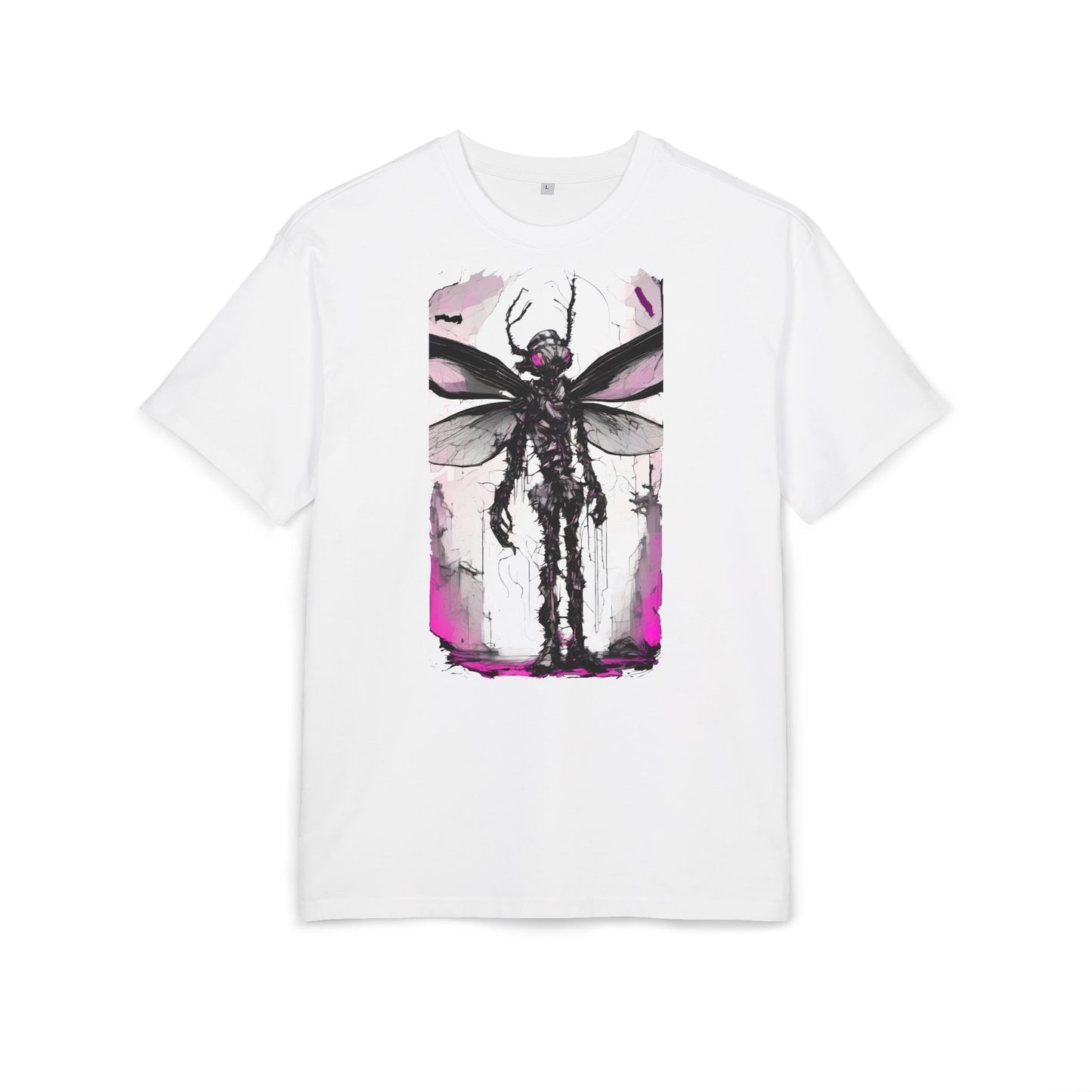 Edgy Artistic Oversize Tee, Graphic Tee, Unisex Shirt, Casual Wear, Statement Piece, Gift for Art Lovers