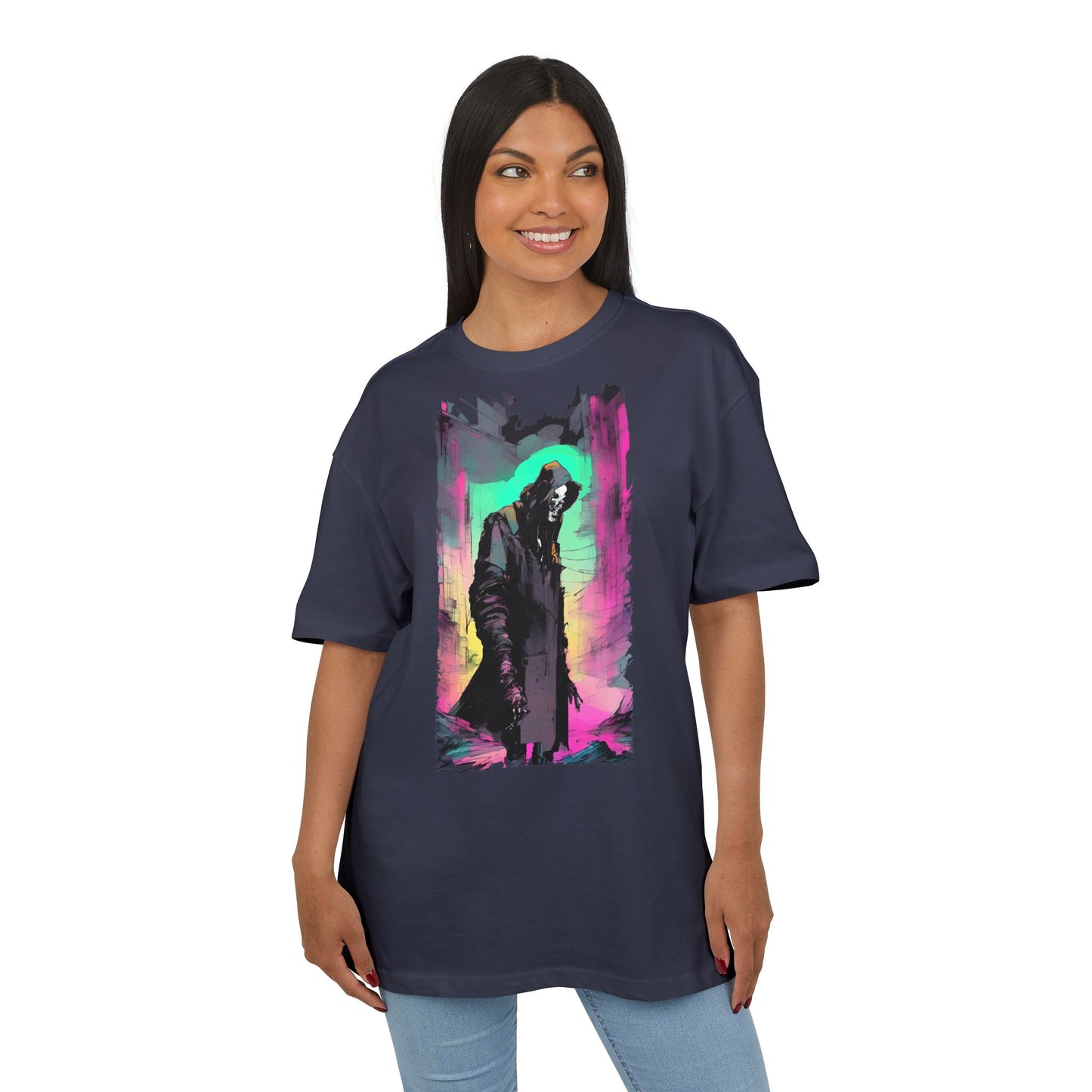 Vibrant Oversize Graphic Tee, Unisex Heavy Tee, Streetwear, Casual Wear, Unique Art Shirt, Gift for Him/Her/Friends