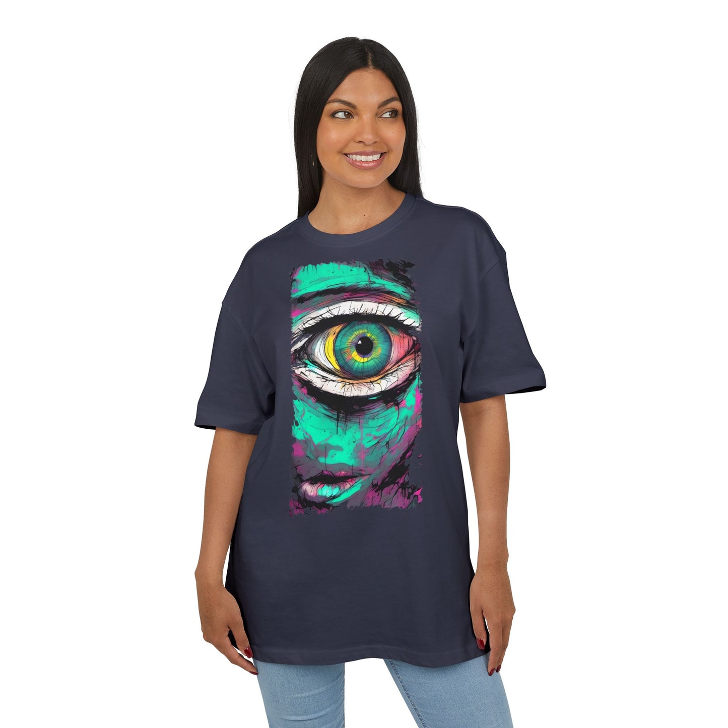 Stylish Eye Graphic Tee, Unisex Oversized T-Shirt, Casual Wear, Street Style, Gift for Art Lovers, Funky Apparel