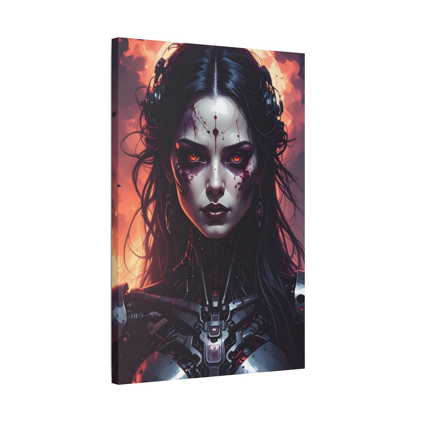 Gothic Art Canvas Print, Dark Wall Decor, Modern Home Art, Unique Gift for Halloween, Edgy Aesthetic Room Decor, Unusual Wall Art