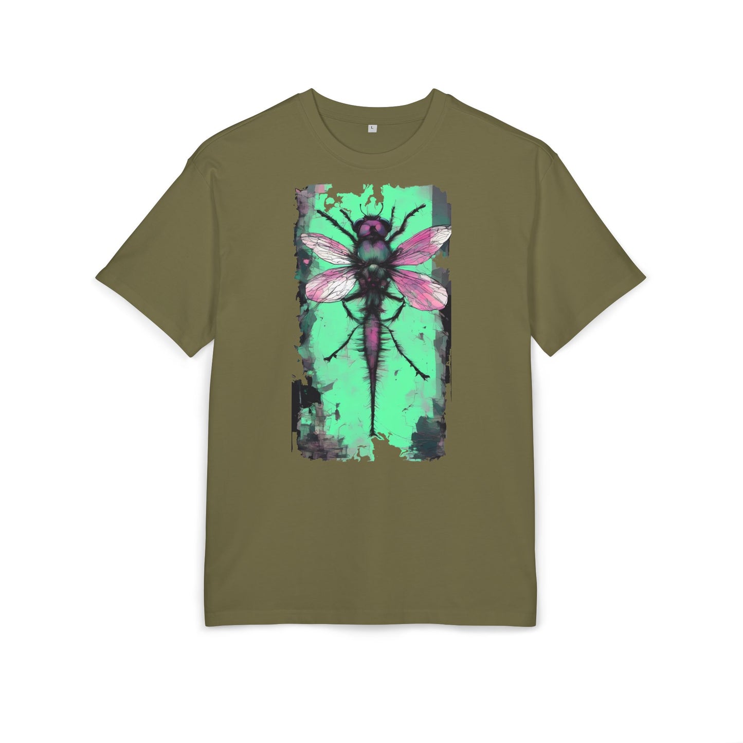 Botanical Dragonfly Tee - Nature-Inspired Unisex Oversized Shirt, Boho Style, Eco-Friendly Gift, Relaxed Summer Top, Unique Graphic Tee