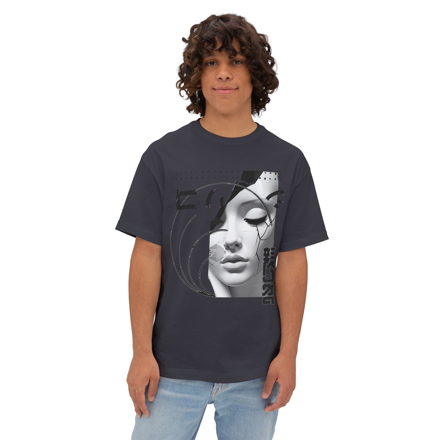 Chic Graphic Tee, Casual Fashion Shirt, Summer Outfit Top, Gift for Her, Artistic Oversized T-Shirt