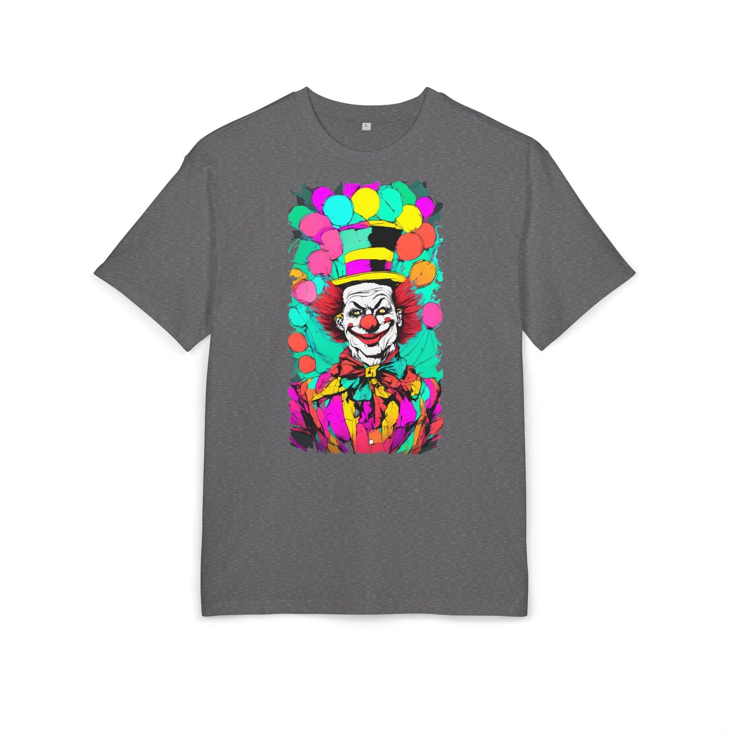 Colorful Clown Graphic Unisex Oversize Tee | Fun Wear, Festival Outfit, Circus Theme, Unique Gift, Statement Shirt