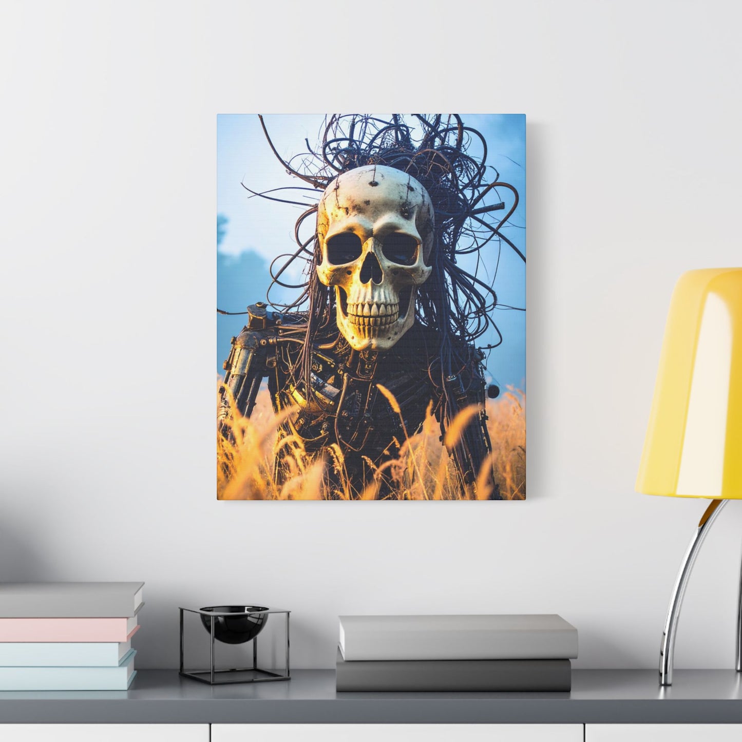 Stylish Skull Wall Art Canvas, Edgy Home Decor, Perfect for Halloween, Gothic Themed Room, Unique Gift Idea, Art Lover's Collection