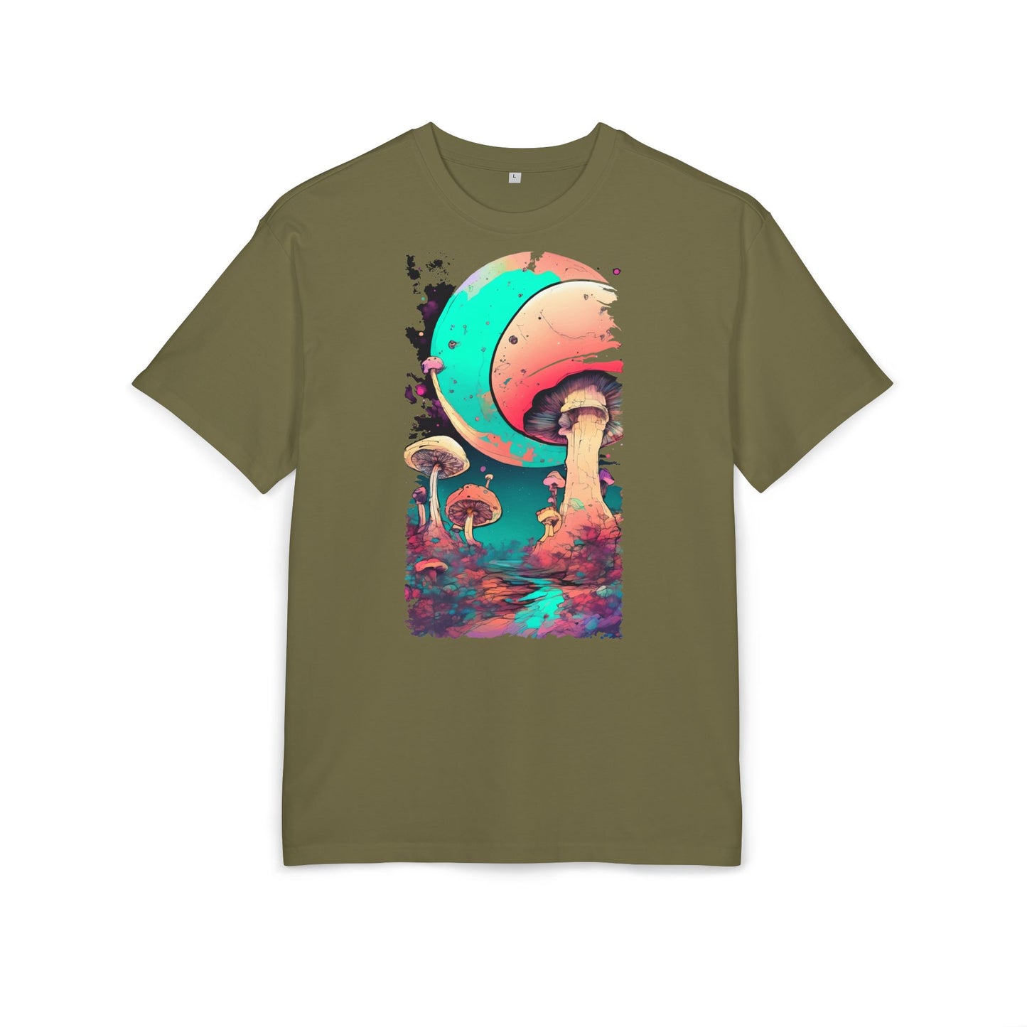 Cosmic Mushroom Graphic Tee, Unisex Oversized Shirt, Boho Vibe Top, Festival Wear, Unique Gift for Nature Lovers, Relaxed Fit Shirt