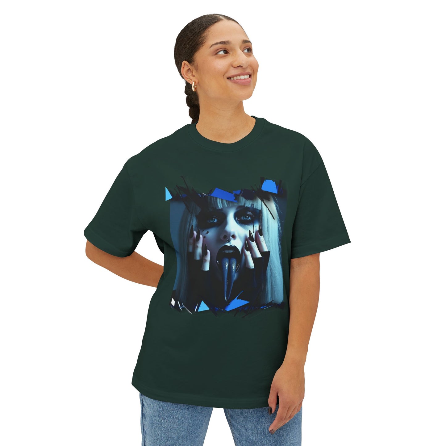 Edgy Oversized Tee - Unisex Graphic Shirt, Streetwear Fashion, Unique Gift for Him/Her, Casual or Trendy Look, Art Enthusiast Apparel