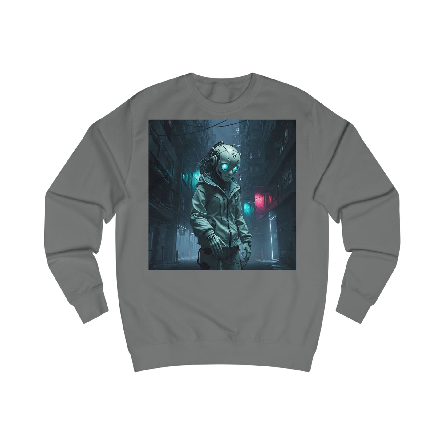 Futuristic Astronaut Unisex Sweatshirt, Cozy Casual Wear, Science Fiction Apparel, Perfect Gift for Space Lovers, Ideal for Cozy Nights
