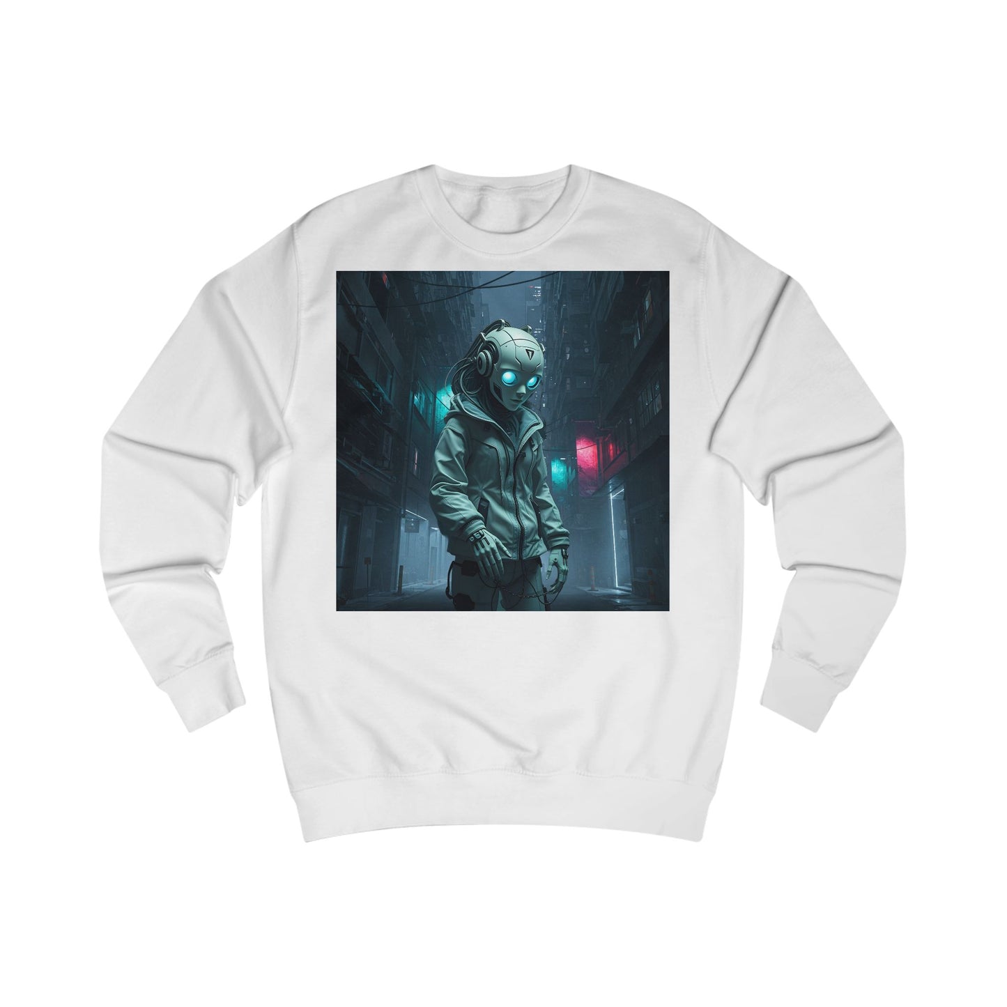 Futuristic Astronaut Unisex Sweatshirt, Cozy Casual Wear, Science Fiction Apparel, Perfect Gift for Space Lovers, Ideal for Cozy Nights