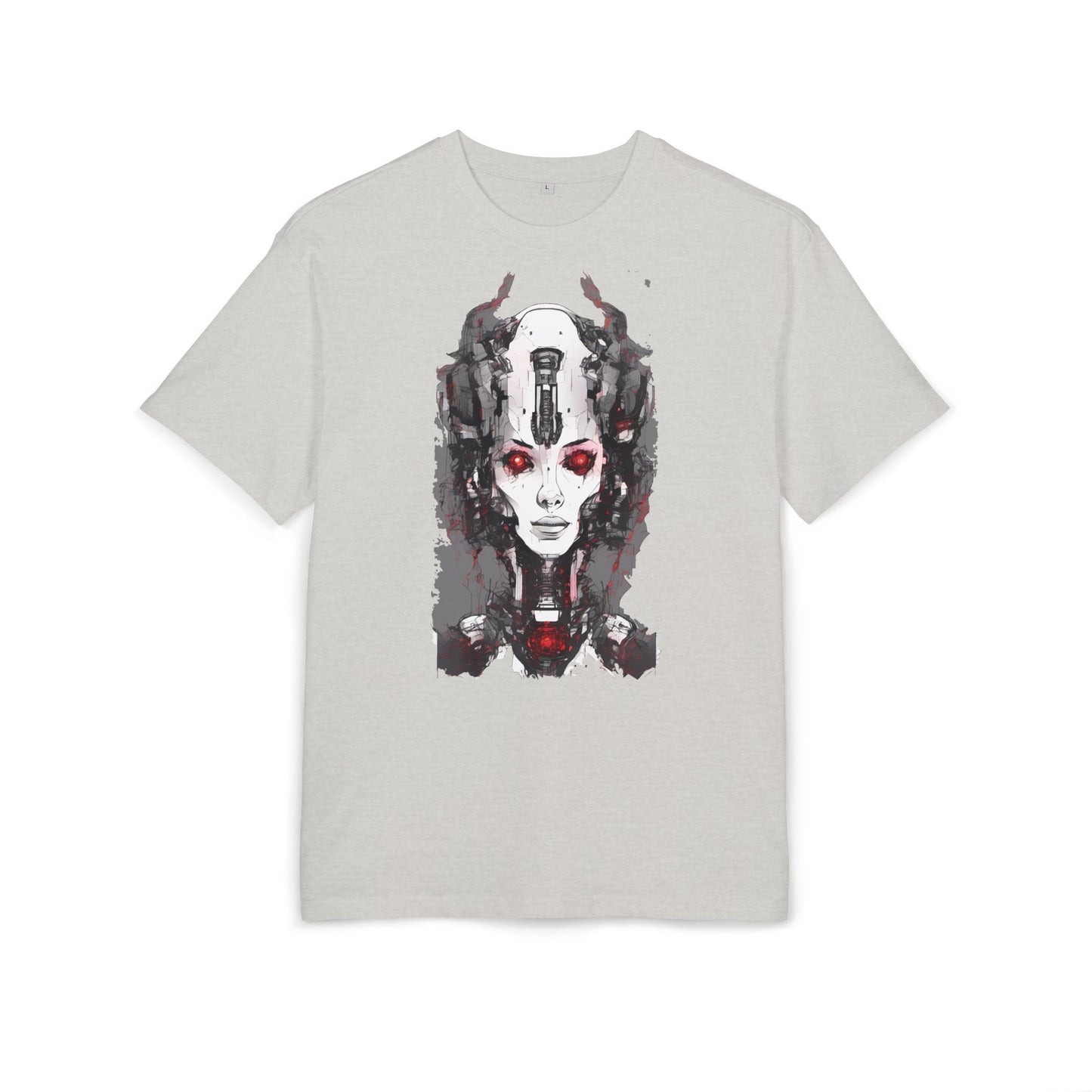 Futuristic Graphic Tee, Unique Oversized T-Shirt, Stylish Casual Wear, Perfect Gift for Art Lovers, Bold Design for Teens