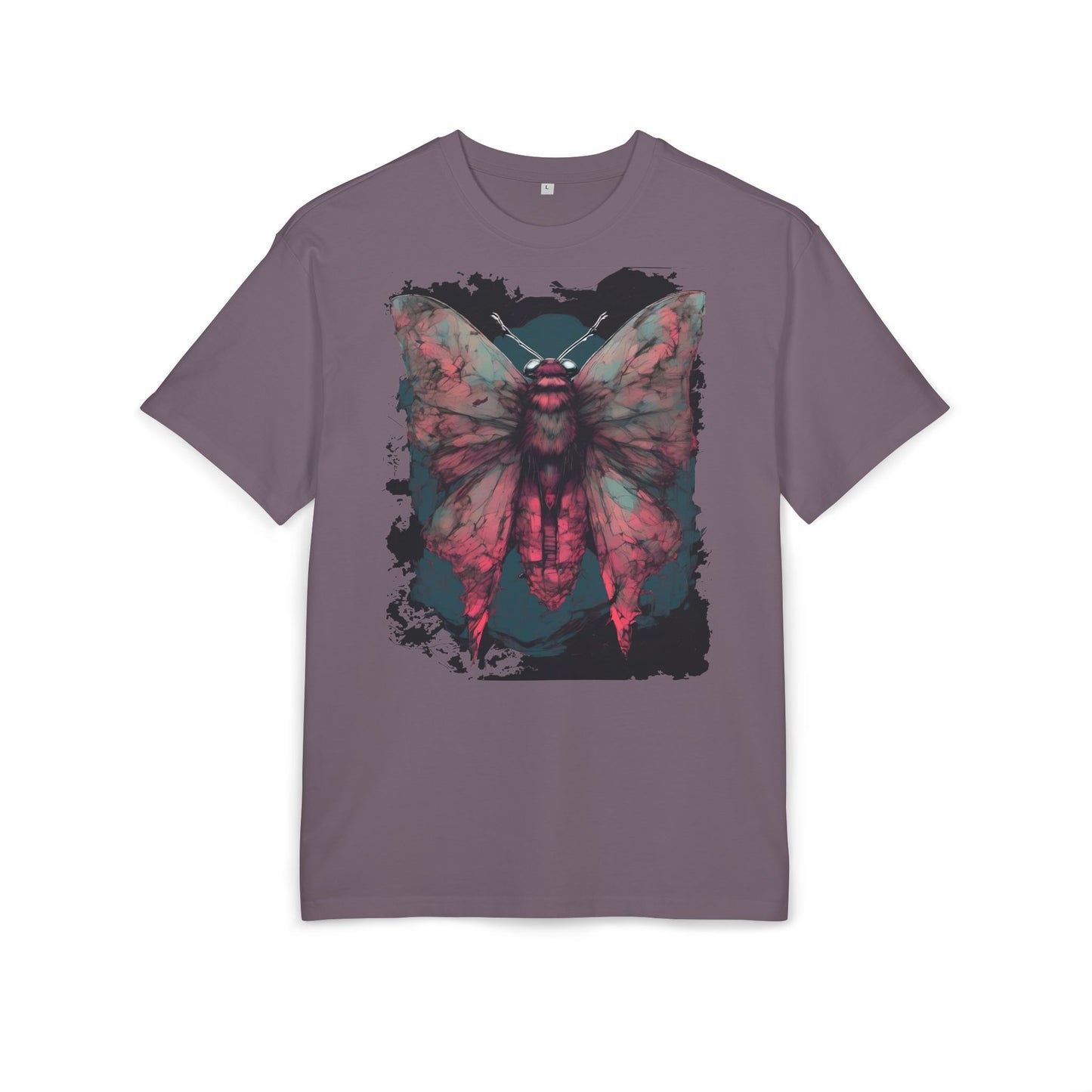 Aesthetic Moth Graphic Oversize Tee, Casual Style Shirt, Unique Gift, Eco-Print Tee, Art Lover Fashion, Nature-Inspired Top