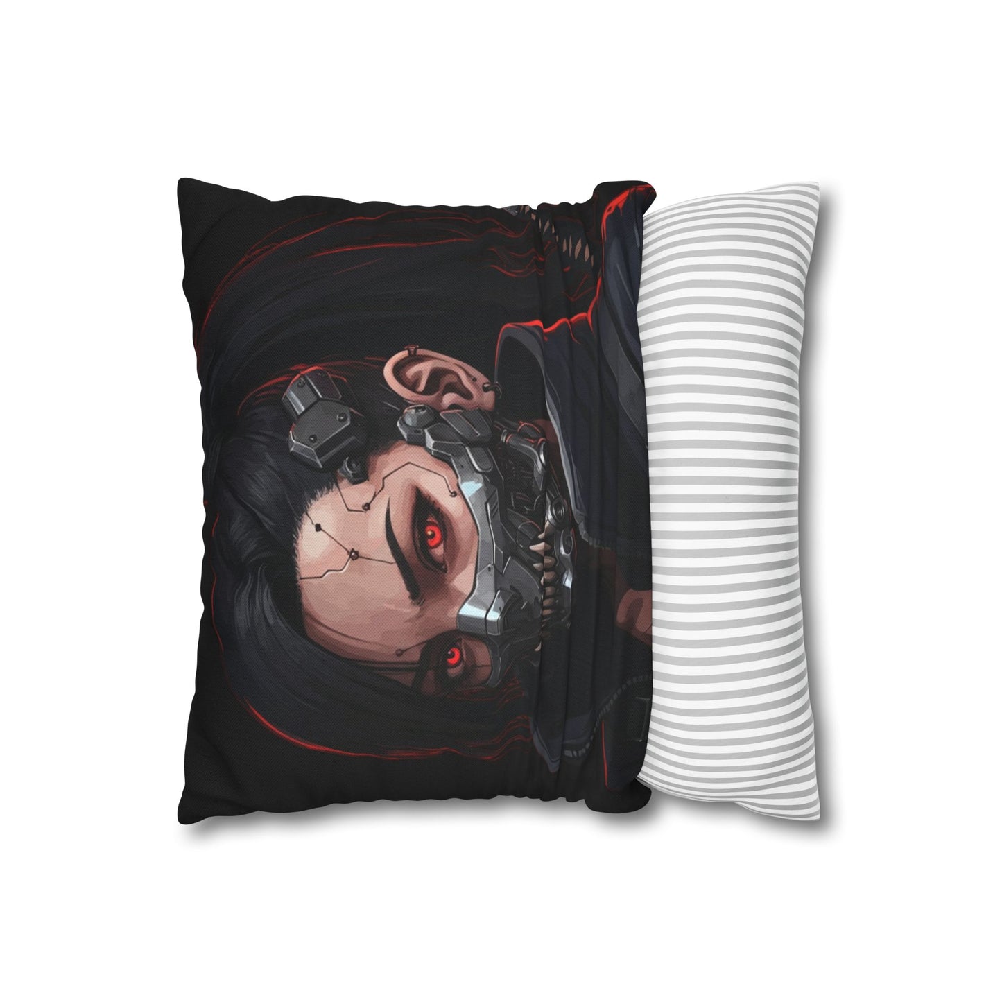 Cyberpunk-Style Velvet Pillowcase, Decorative Pillow, Home Decor, Unique Gift, Futuristic Accent, Gaming Room Decoration
