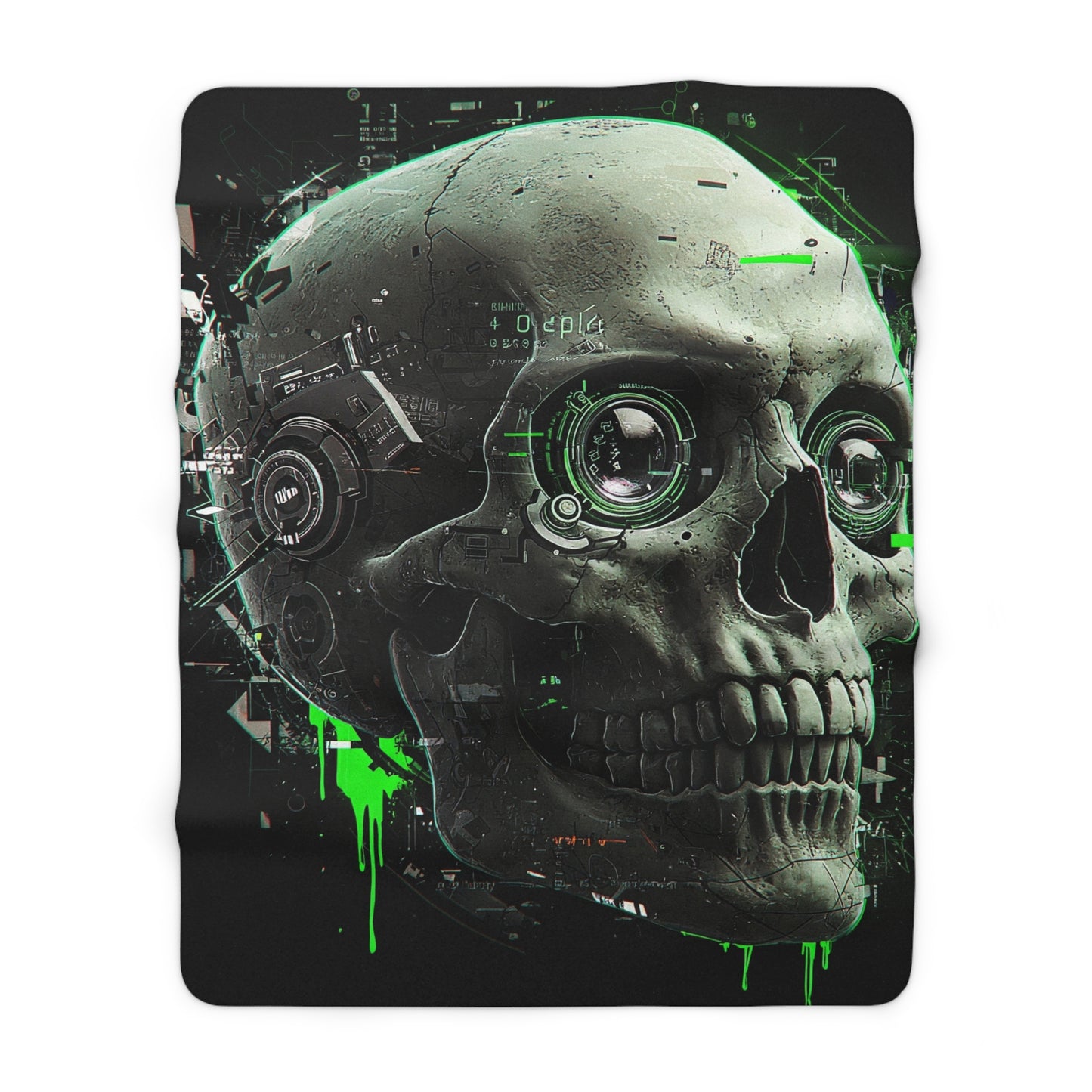 Gamer Skull Sherpa Fleece Blanket - Cozy & Stylish for Nerds