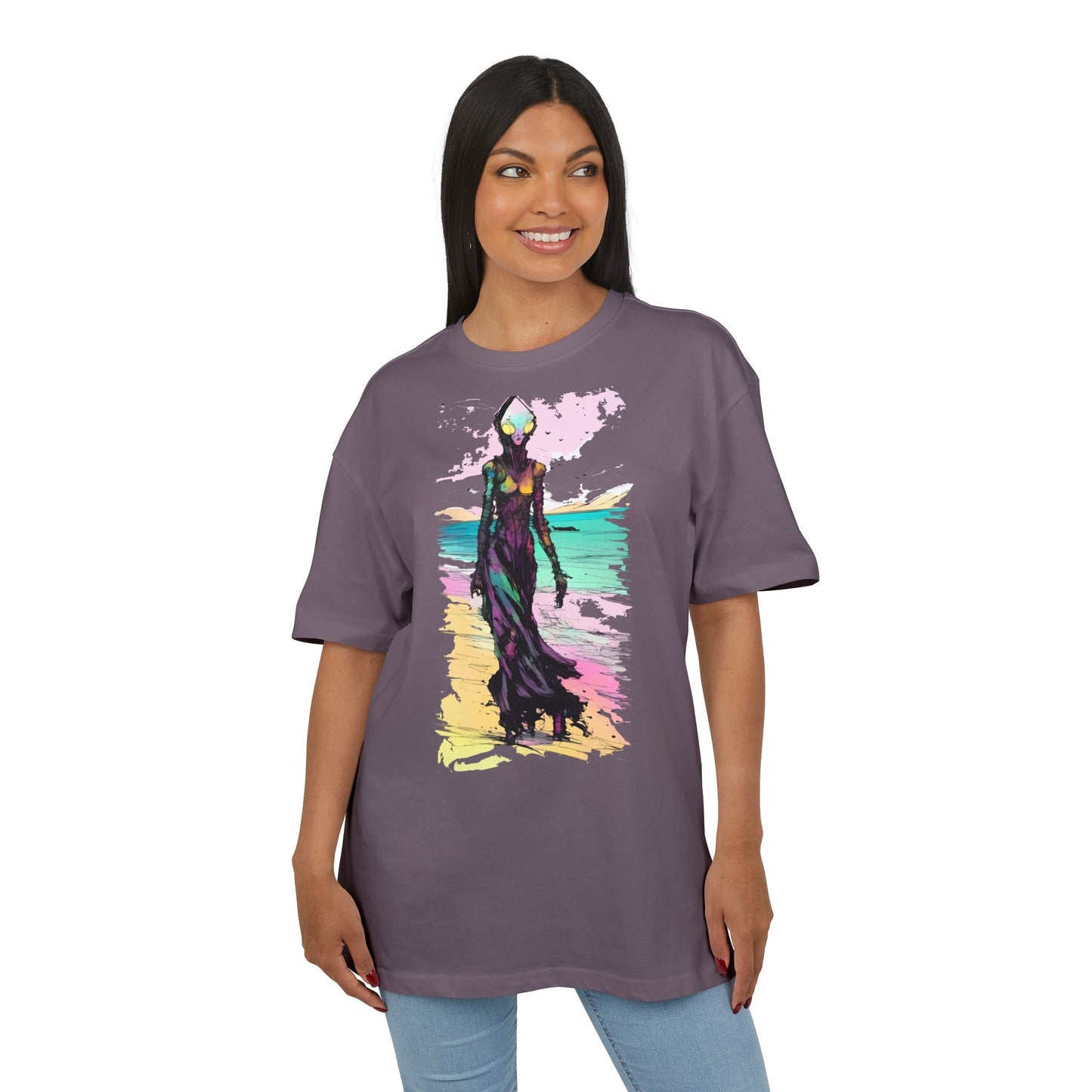 Beach Vibes Oversize Tee - Artistic Graphic Tee, Summer Style, Unisex T-Shirt, Boho Fashion, Casual Wear