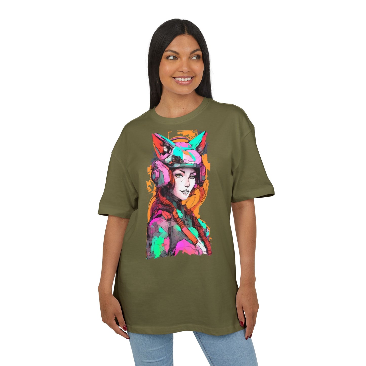 Colorful Artistic Oversized Tee, Graphic T-Shirt, Unisex Casual Wear, Bohemian Style, Gift for Art Lovers, Statement Fashion