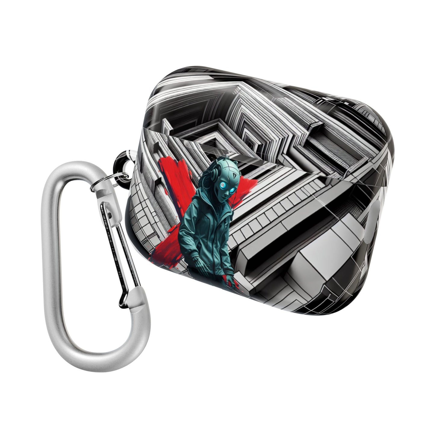 Urban Graffiti Cyber AirPod Case, Unique AirPods Cover, Stylish Gadget Accessory, Tech Gift for Him/Her, Music Lover's Protection