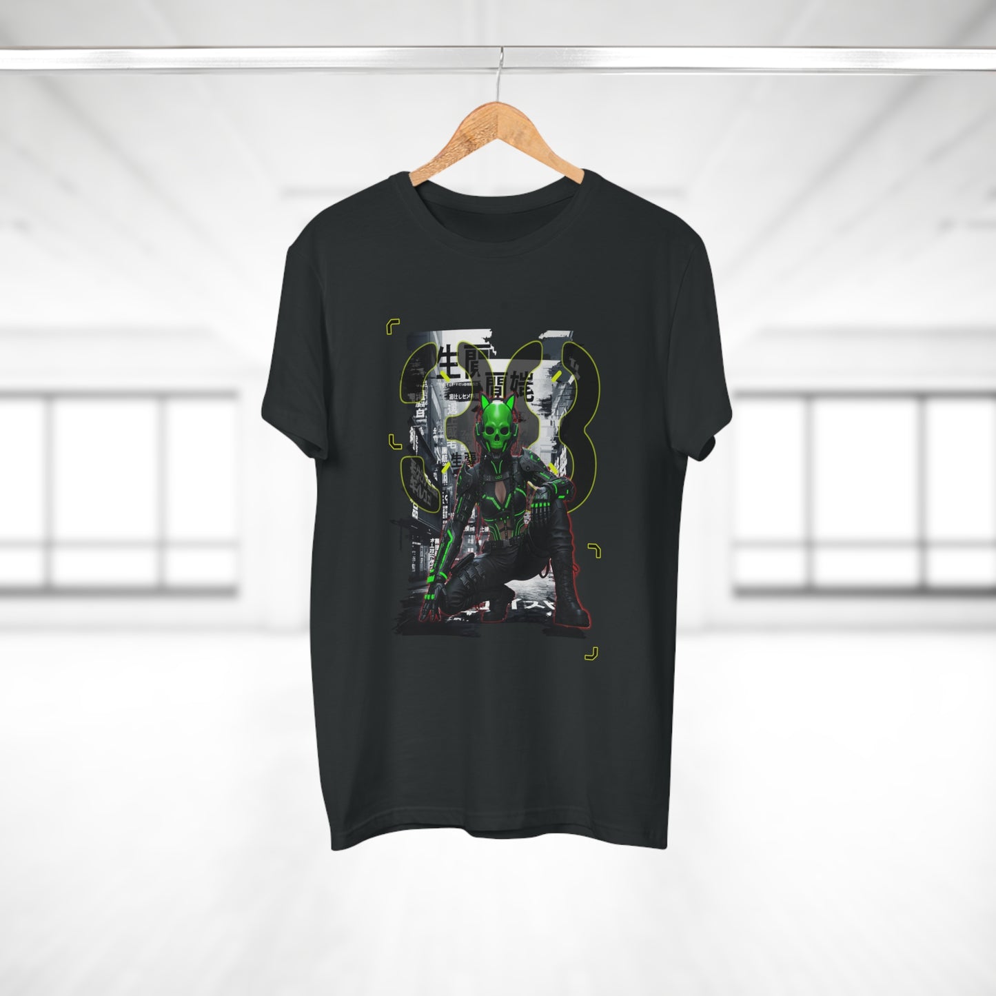 Cyberpunk Graphic Tee, Futuristic T-Shirt, Unisex Casual Wear, Unique Gift for Gamers, Trendy Streetwear, Sci-Fi Clothing