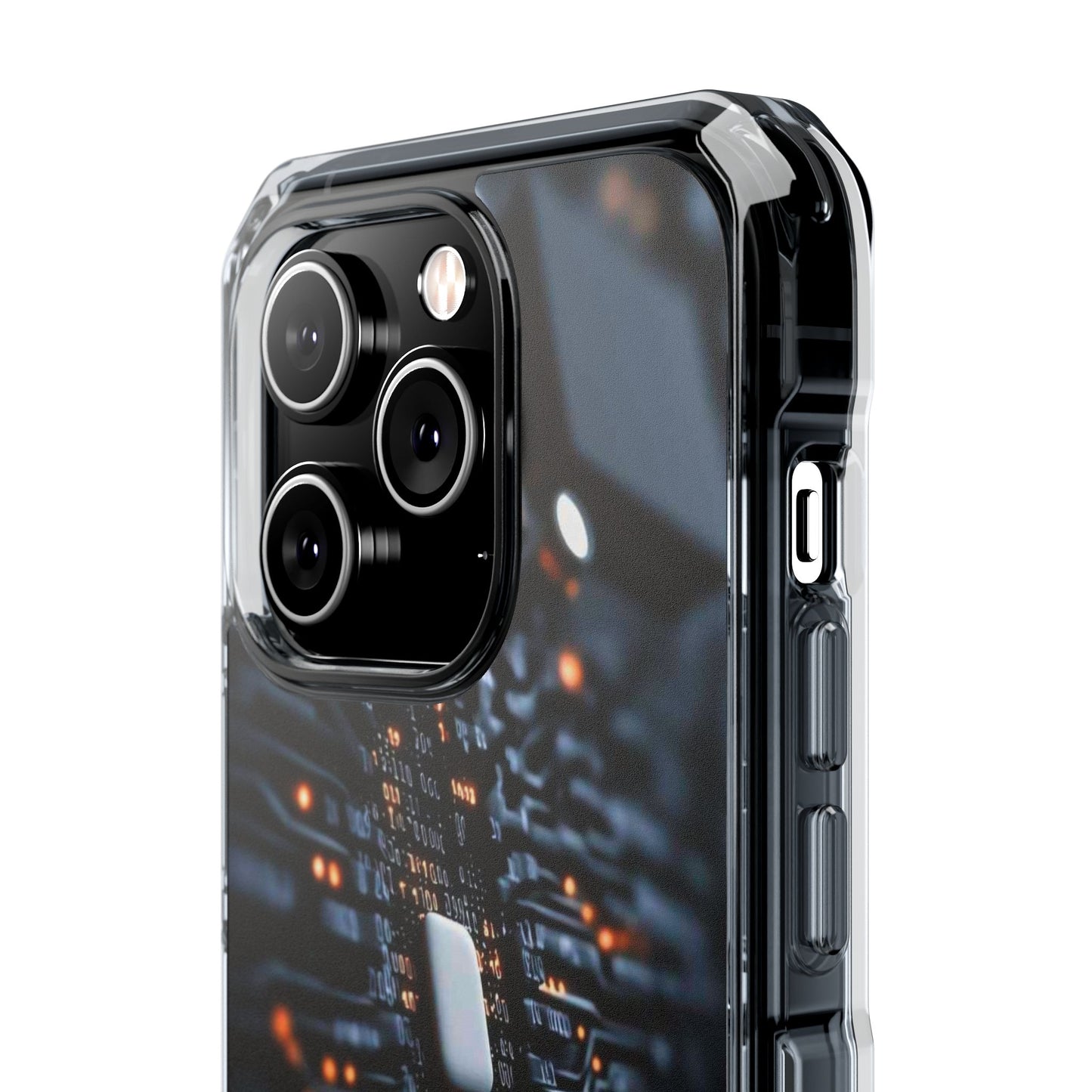 Magnetic Clear Impact Phone Case - Tech-Inspired Design, Perfect for Gadget Lovers, Birthday Gift, Tech Accessories, Durable Protection