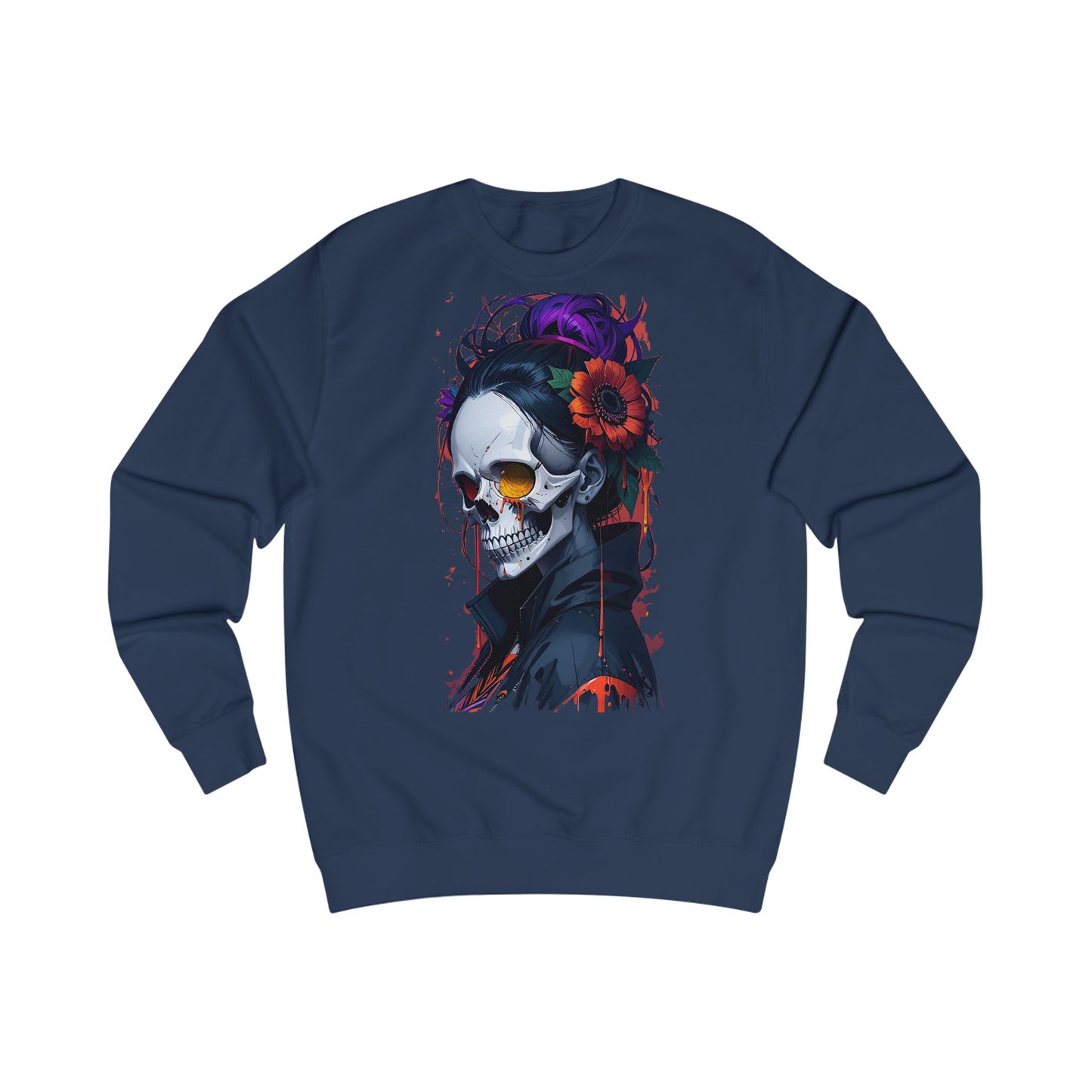 Sugar Skull Unisex Sweatshirt - Cozy Halloween Apparel, Day of the Dead Inspired, Gift for Him/Her, Fall Fashion