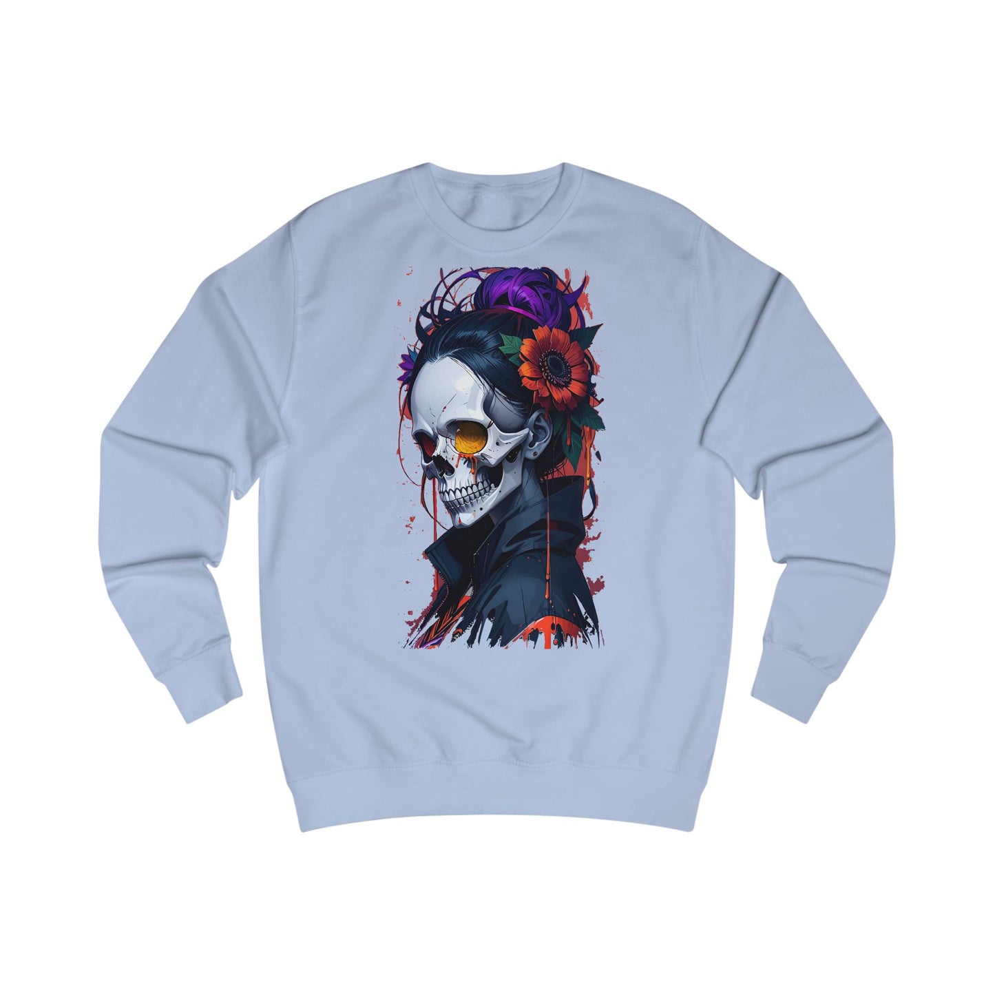 Sugar Skull Unisex Sweatshirt - Cozy Halloween Apparel, Day of the Dead Inspired, Gift for Him/Her, Fall Fashion