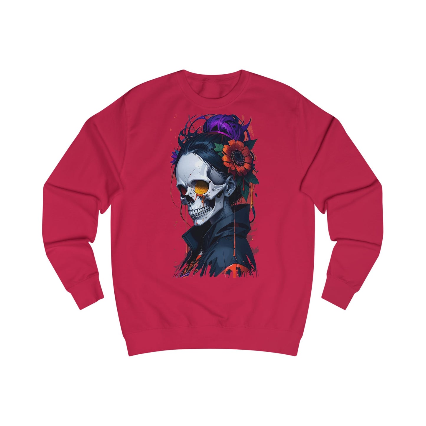 Sugar Skull Unisex Sweatshirt - Cozy Halloween Apparel, Day of the Dead Inspired, Gift for Him/Her, Fall Fashion