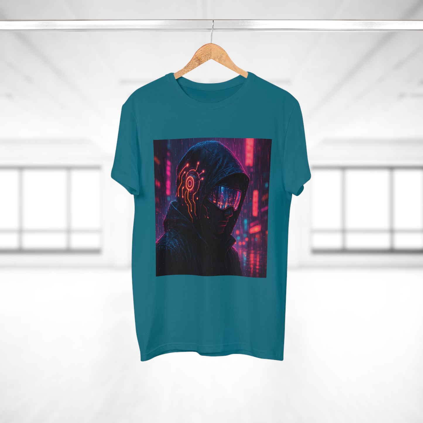 Cyberpunk Graphic Tee for Men & Women, Futuristic Streetwear, Perfect Gift for Gamers, Casual Wear for Tech Enthusiasts, Urban Style T-Shirt