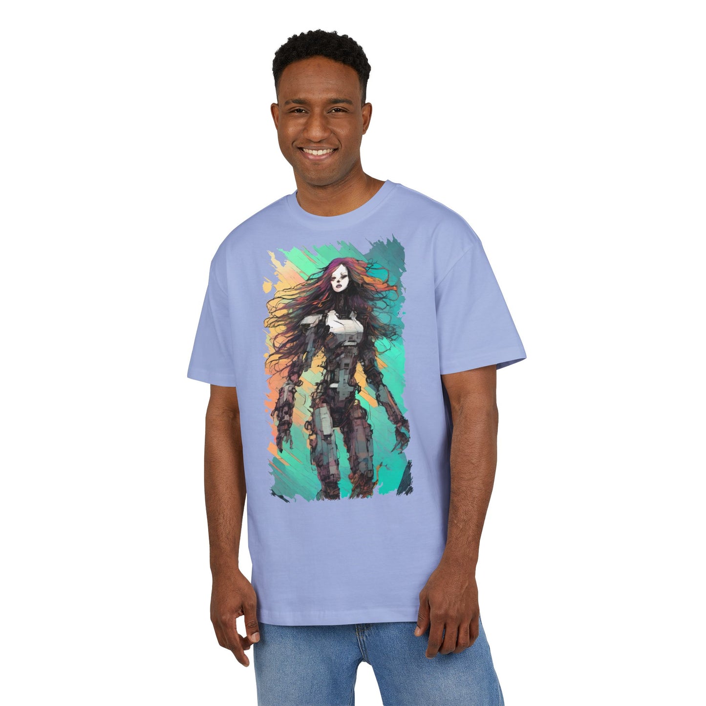 Artistic Graphic Tee, Casual Oversize Top, Unique T-Shirt Gift, Trendy Streetwear, Creative Fashion Statement