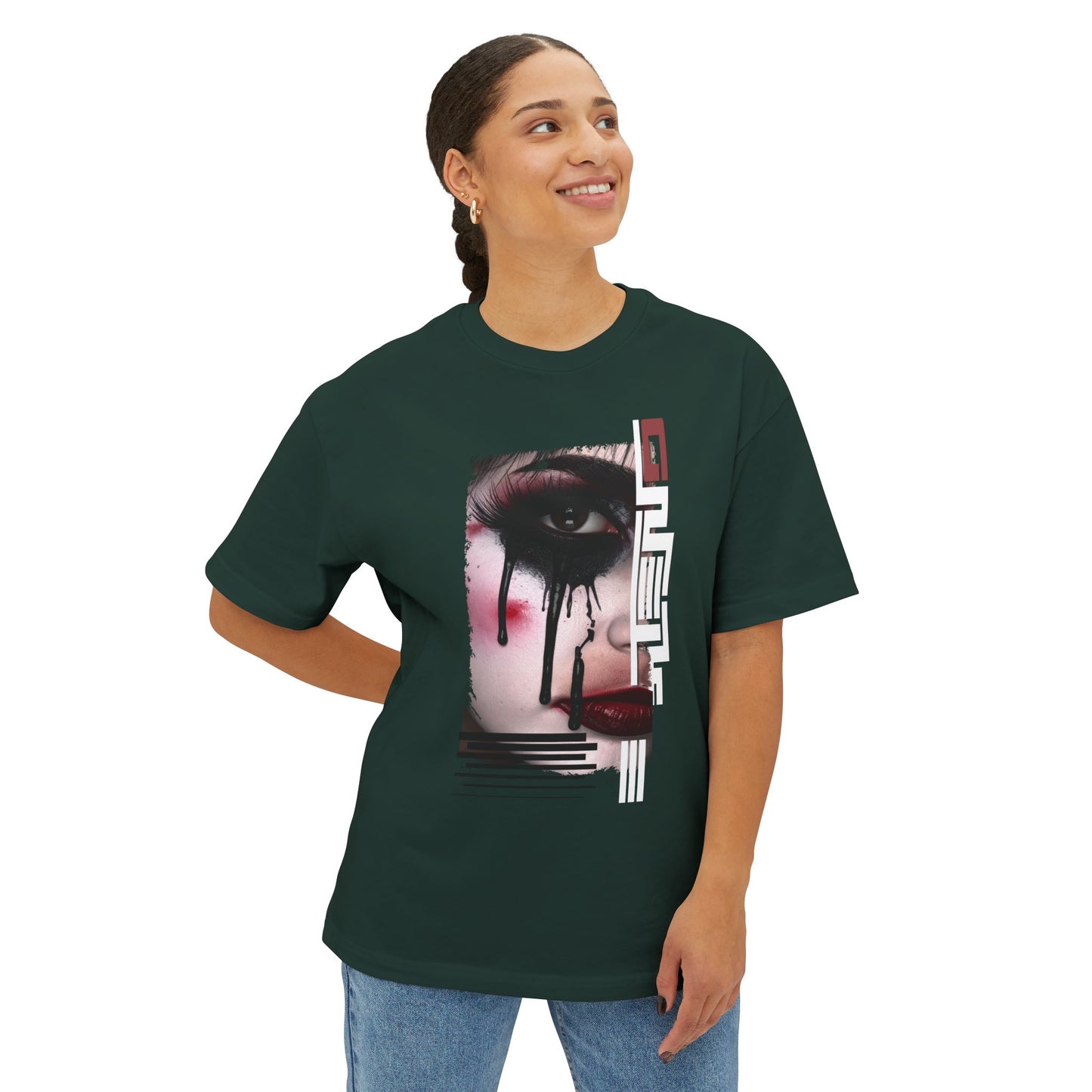 Artistic Oversized Tee - Bold Abstract Design, Streetwear, Casual Style, Unique Gift, Graphic Tee